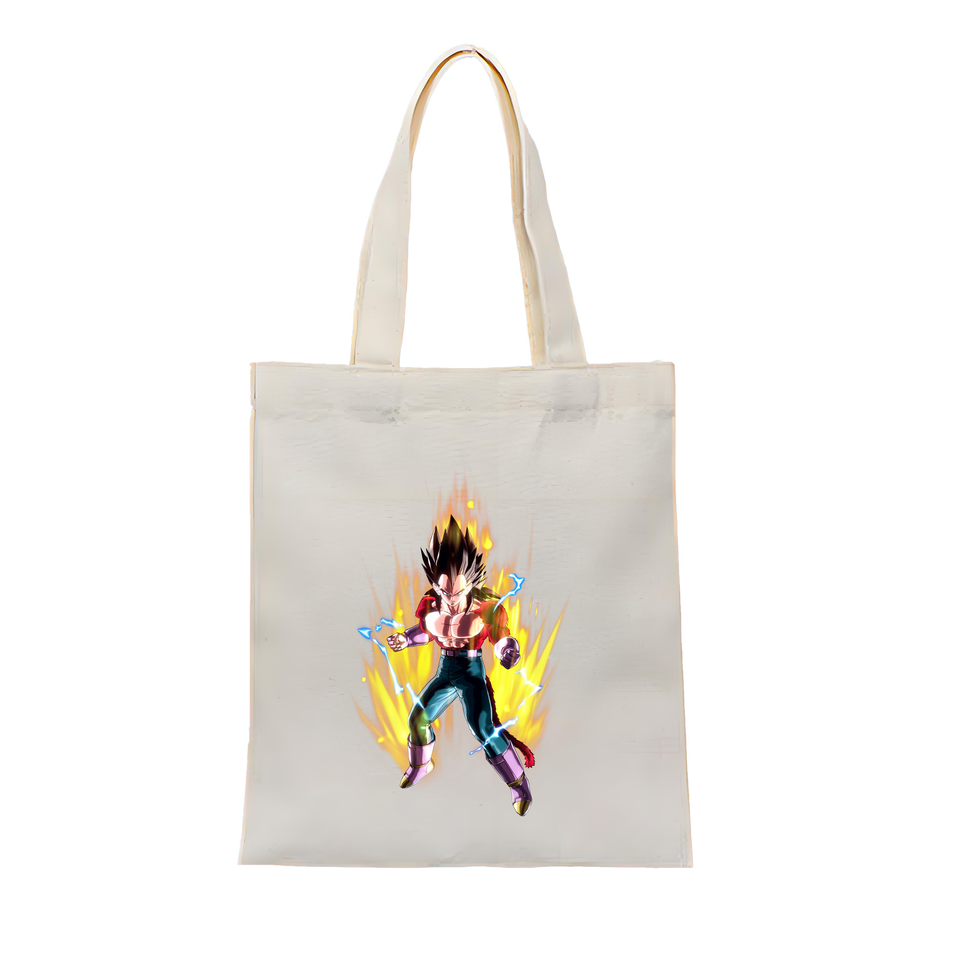 （画像用） ドラゴンボール ベジータ四世（Bejīta Yonsei）DRAGON BALL Vegeta IV 縦型キャンバス生地手提げバッグ　トートバッグ