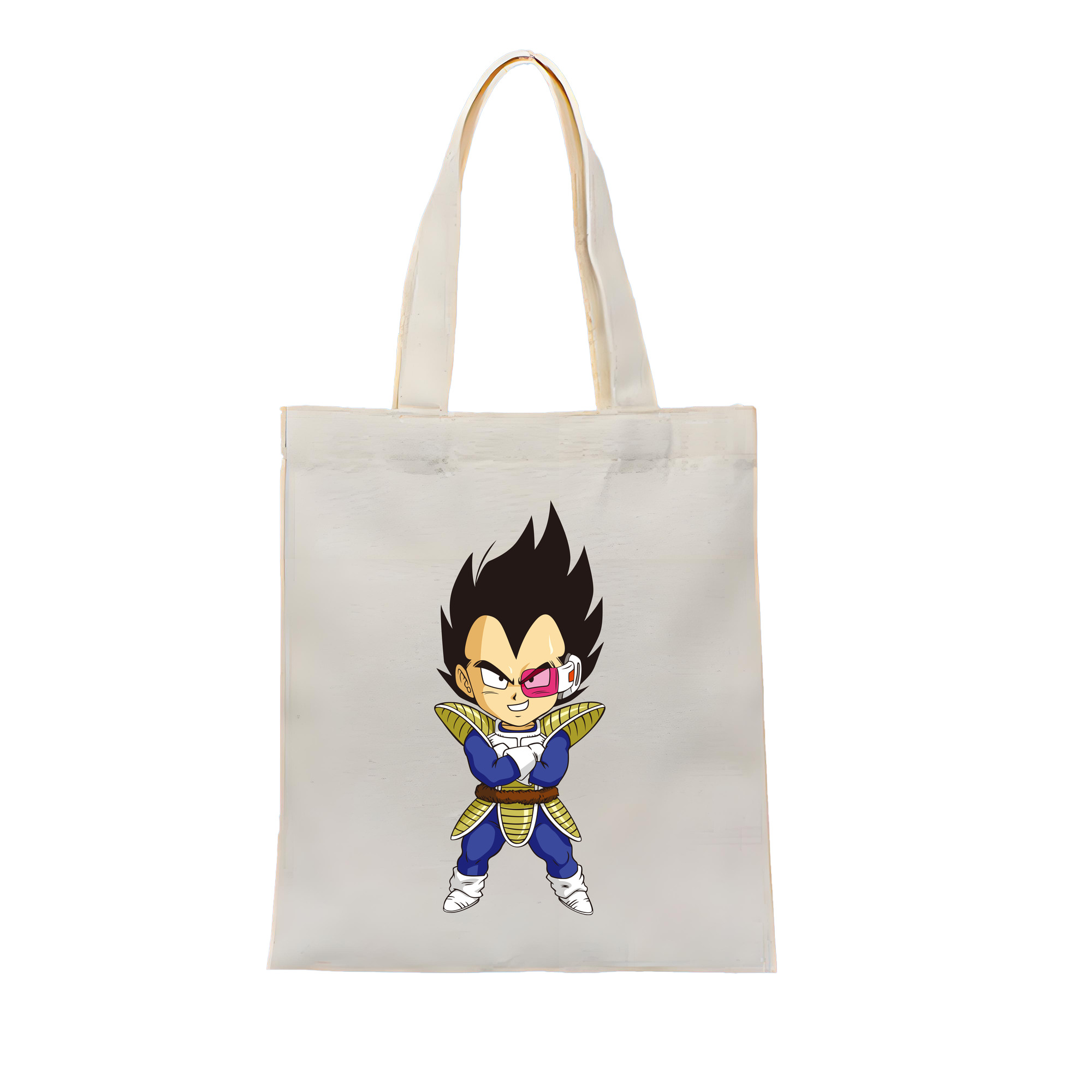 （画像用） ドラゴンボール ベジータ四世（Bejīta Yonsei）DRAGON BALL Vegeta IV 縦型キャンバス生地手提げバッグ　トートバッグ