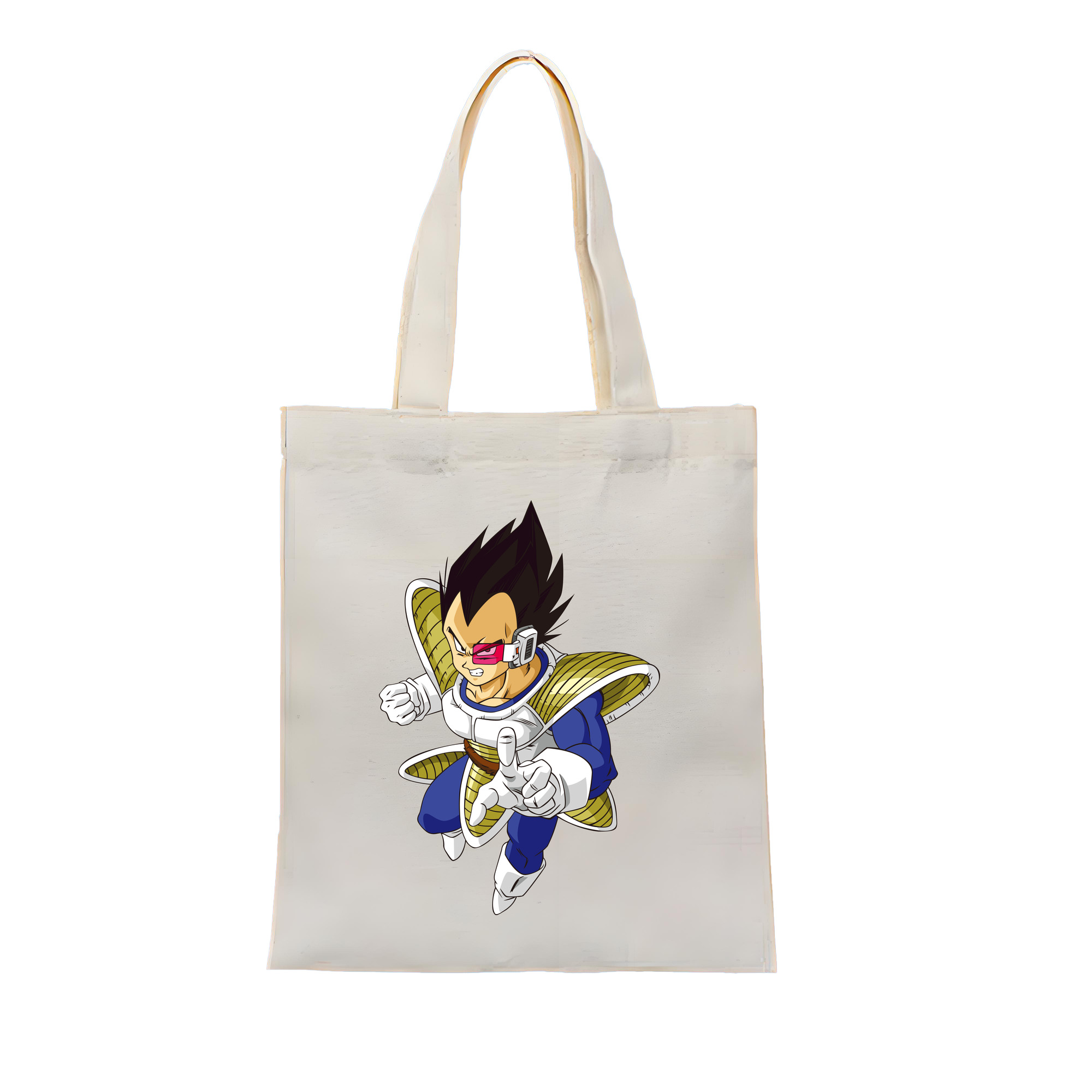 （画像用） ドラゴンボール ベジータ四世（Bejīta Yonsei）DRAGON BALL Vegeta IV 縦型キャンバス生地手提げバッグ　トートバッグ