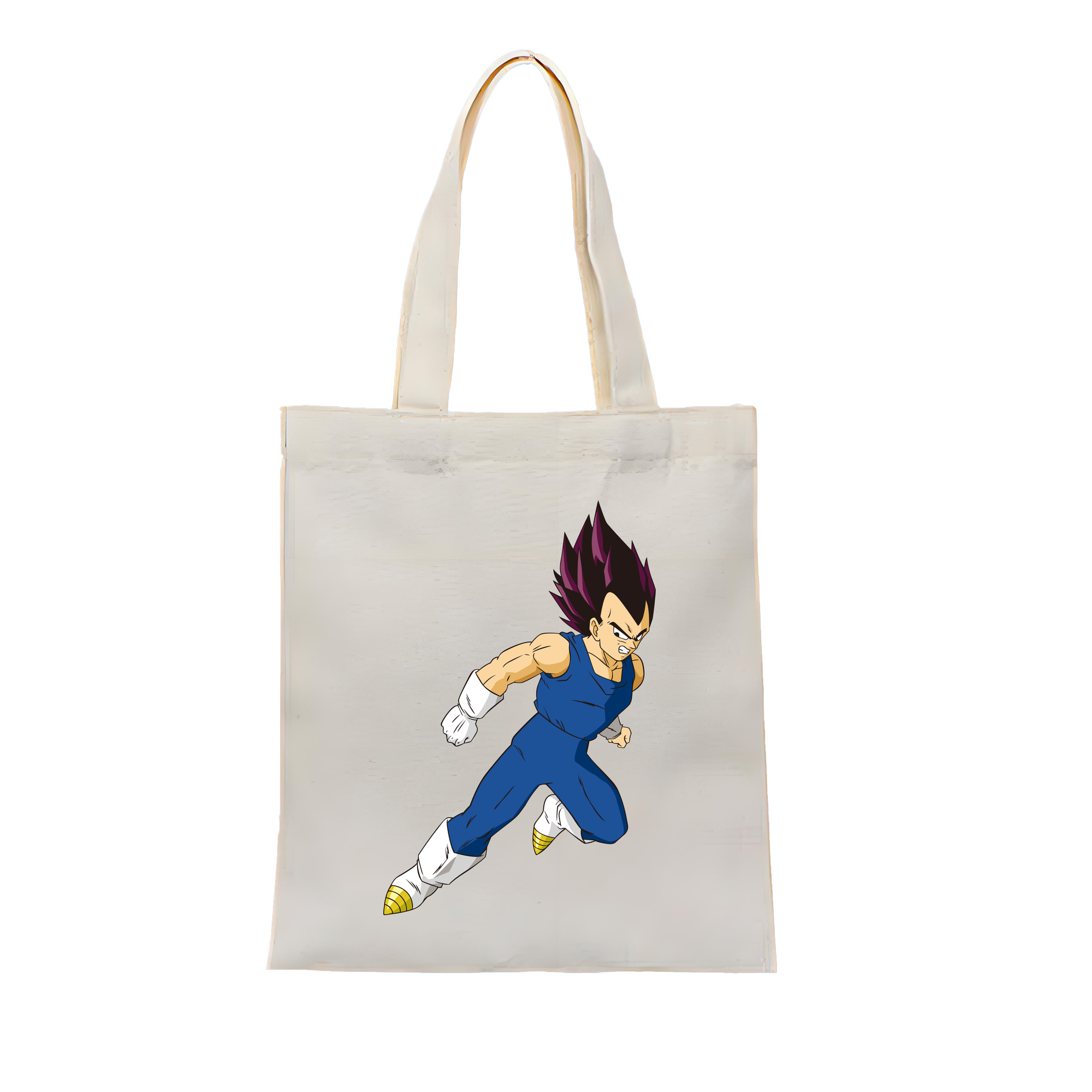 （画像用） ドラゴンボール ベジータ四世（Bejīta Yonsei）DRAGON BALL Vegeta IV 縦型キャンバス生地手提げバッグ　トートバッグ