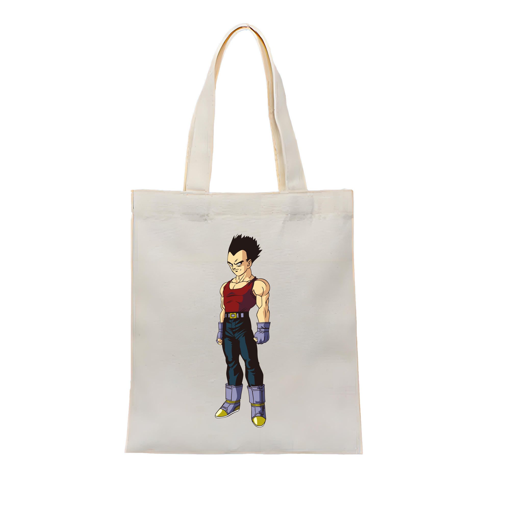 （画像用） ドラゴンボール ベジータ四世（Bejīta Yonsei）DRAGON BALL Vegeta IV 縦型キャンバス生地手提げバッグ　トートバッグ