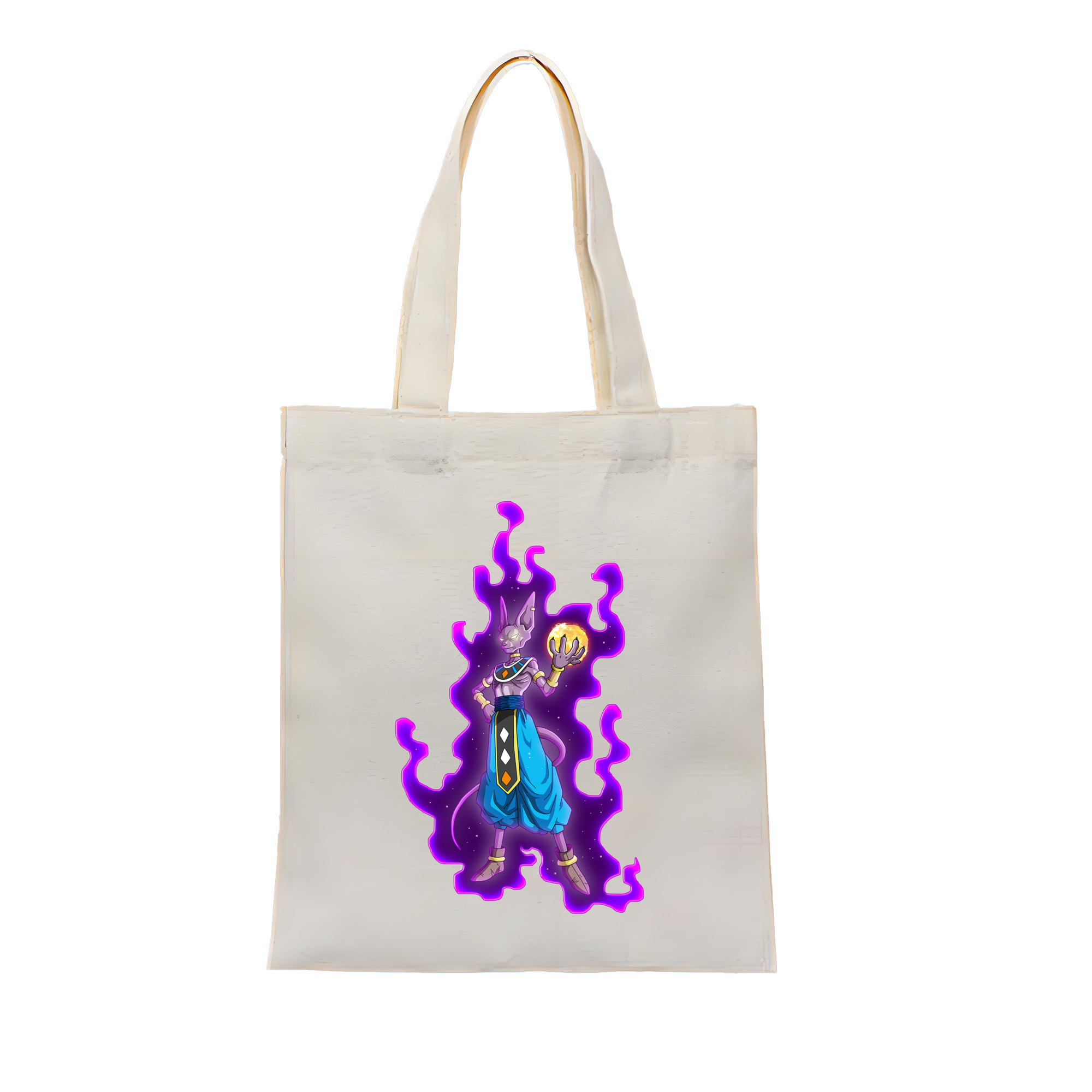 （画像用） ドラゴンボール ビルス 破壊神ビルス DRAGON BALL Beerus Birusu 縦型キャンバス生地手提げバッグ　トートバッグ