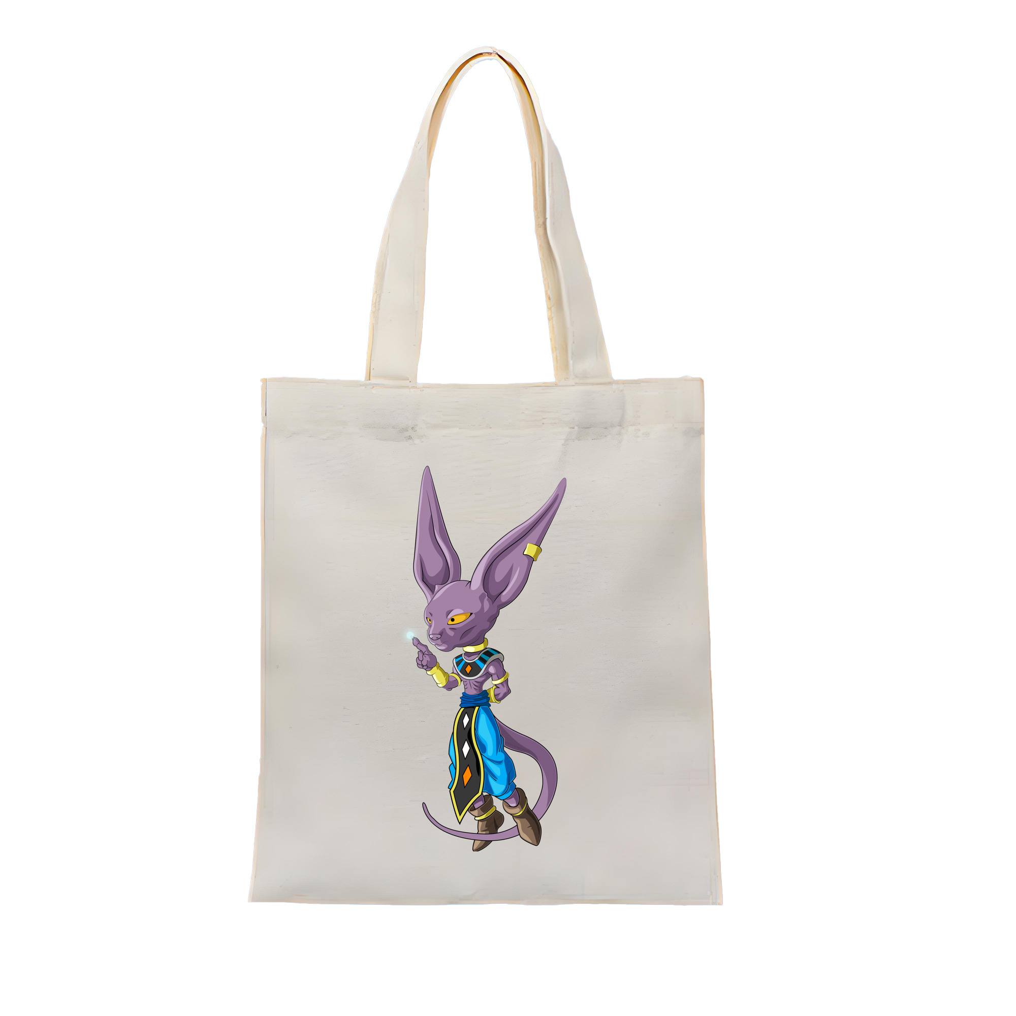 （画像用） ドラゴンボール ビルス 破壊神ビルス DRAGON BALL Beerus Birusu 縦型キャンバス生地手提げバッグ　トートバッグ