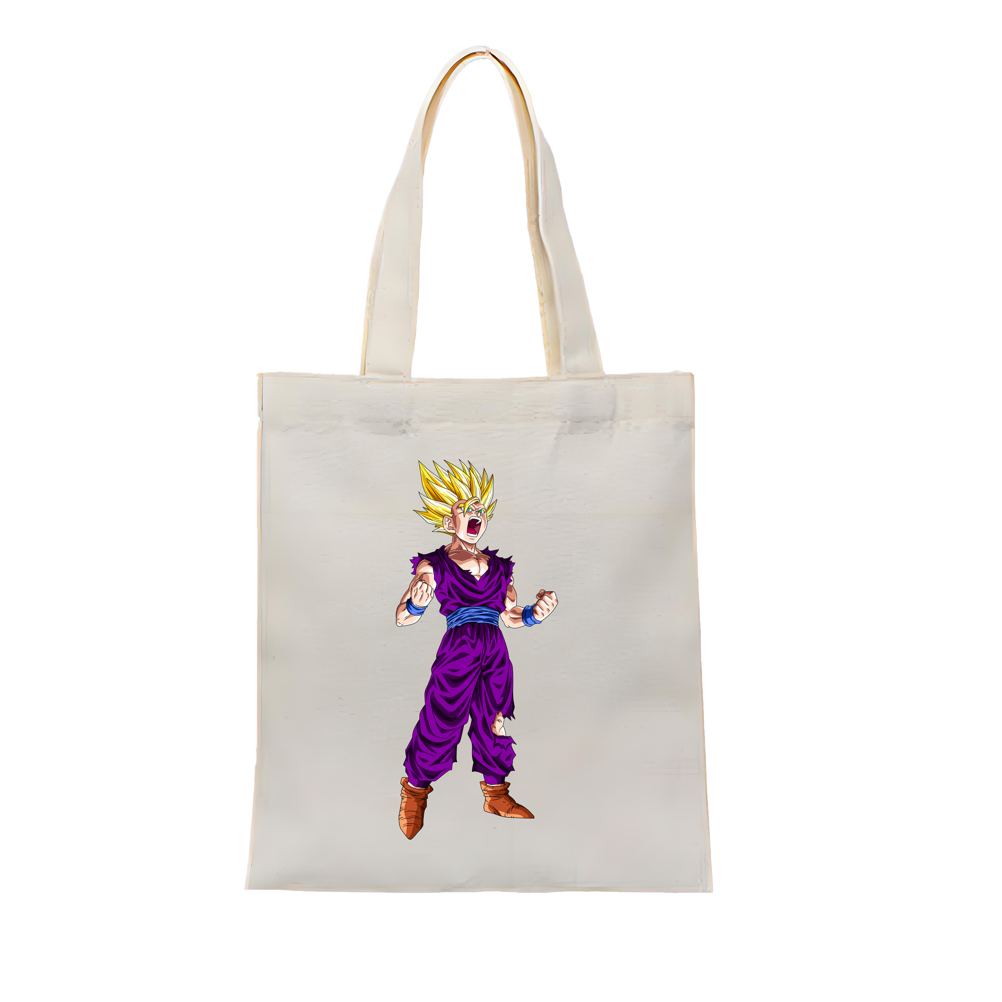 （画像用） ドラゴンボール 孫 悟飯（そんごはん）DRAGON BALL Son Gohan 縦型キャンバス生地手提げバッグ　トートバッグ