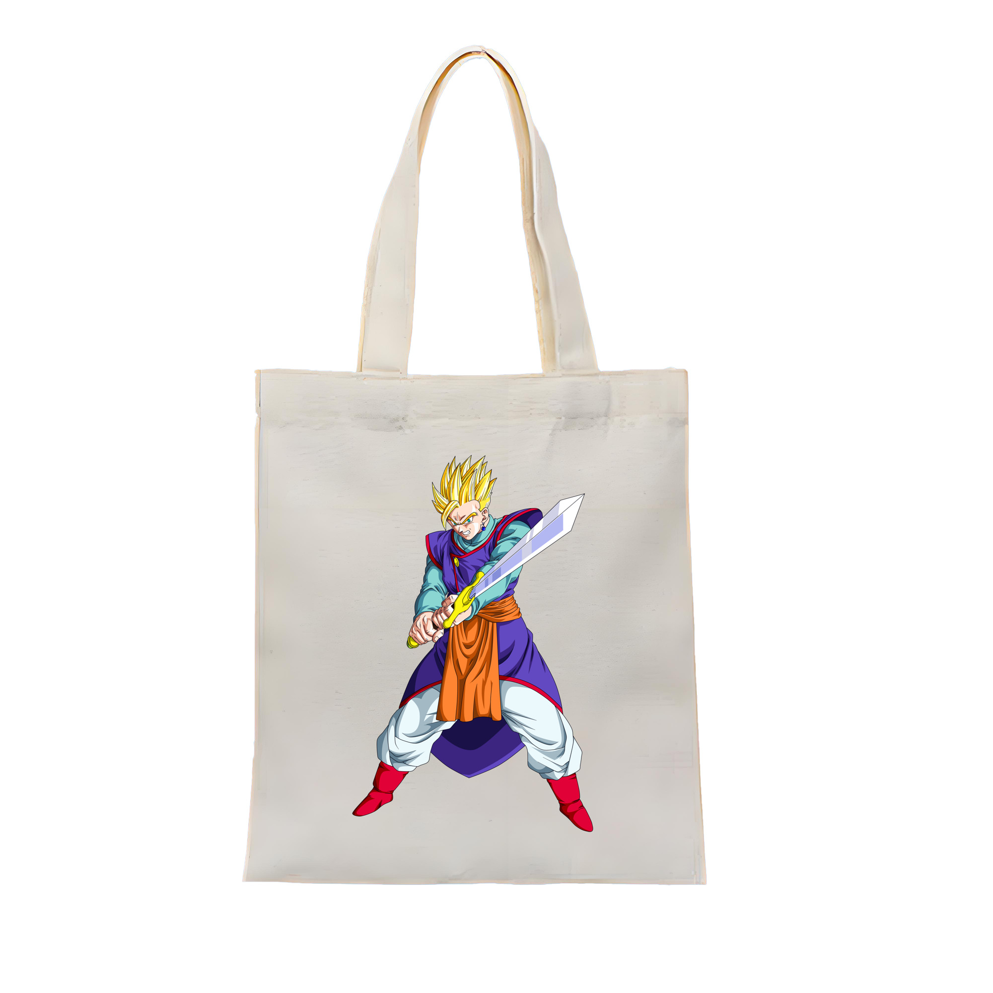 （画像用） ドラゴンボール 孫 悟飯（そんごはん）DRAGON BALL Son Gohan 縦型キャンバス生地手提げバッグ　トートバッグ