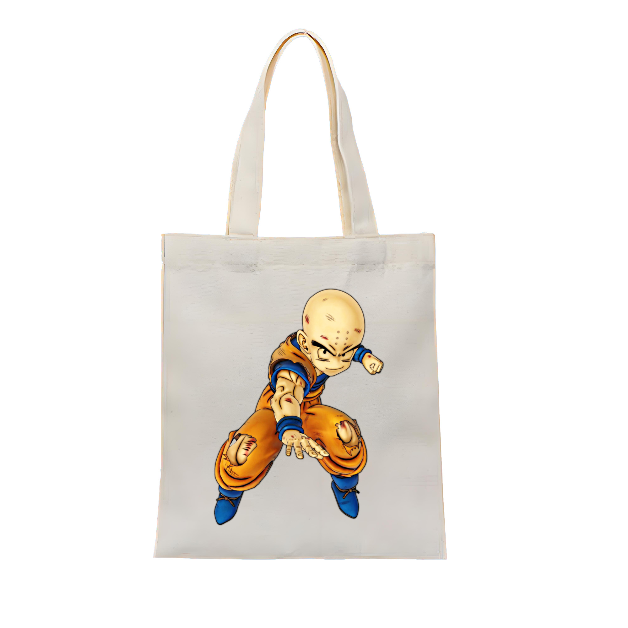 （画像用） ドラゴンボール クリリン DRAGON BALL krillin 縦型キャンバス生地手提げバッグ　トートバッグ