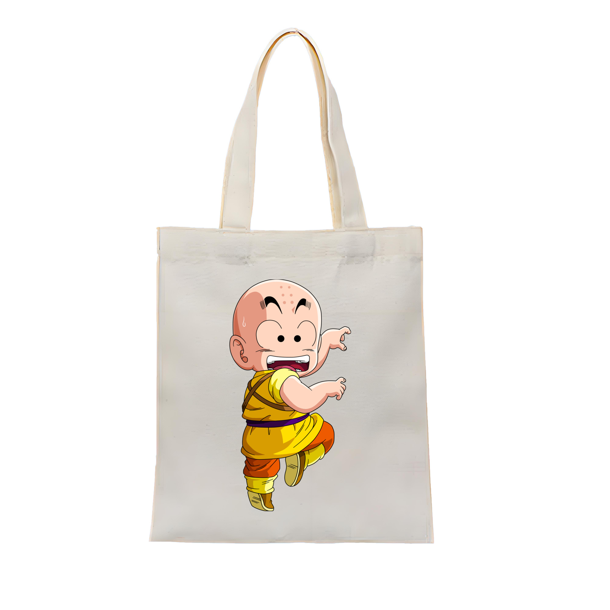 （画像用） ドラゴンボール クリリン DRAGON BALL krillin 縦型キャンバス生地手提げバッグ　トートバッグ