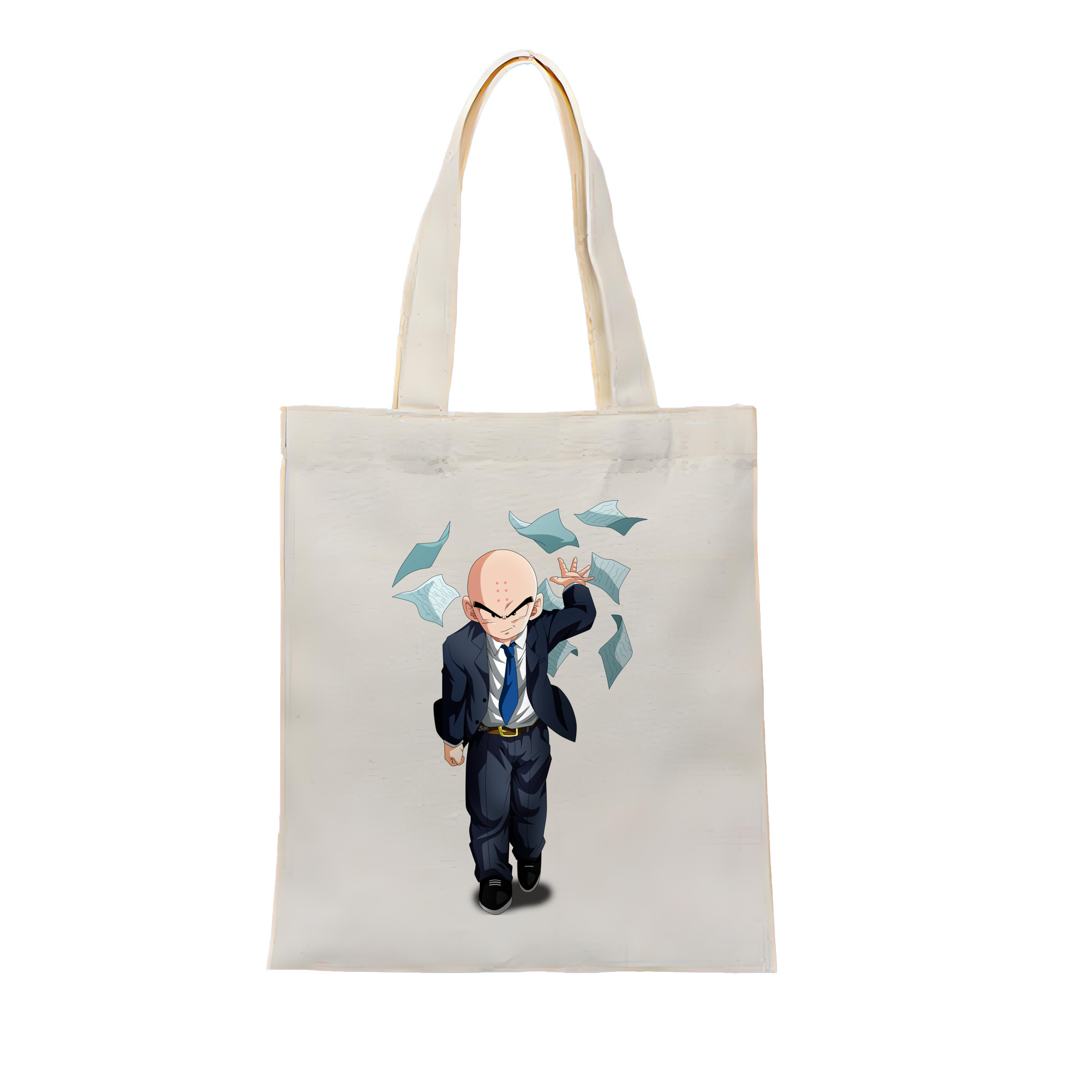（画像用） ドラゴンボール クリリン DRAGON BALL krillin 縦型キャンバス生地手提げバッグ　トートバッグ