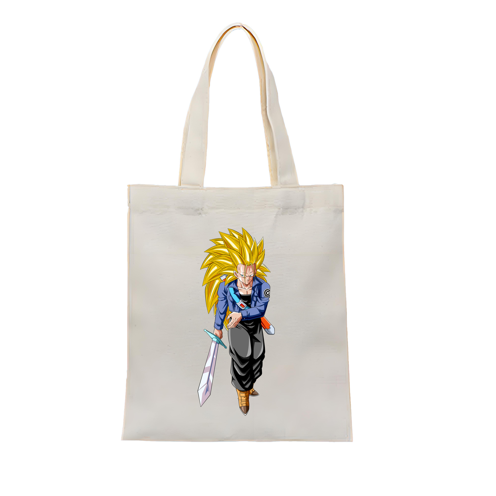 （画像用） ドラゴンボール トランクス（Torankusu）DRAGON BALL Trunks 縦型キャンバス生地手提げバッグ　トートバッグ