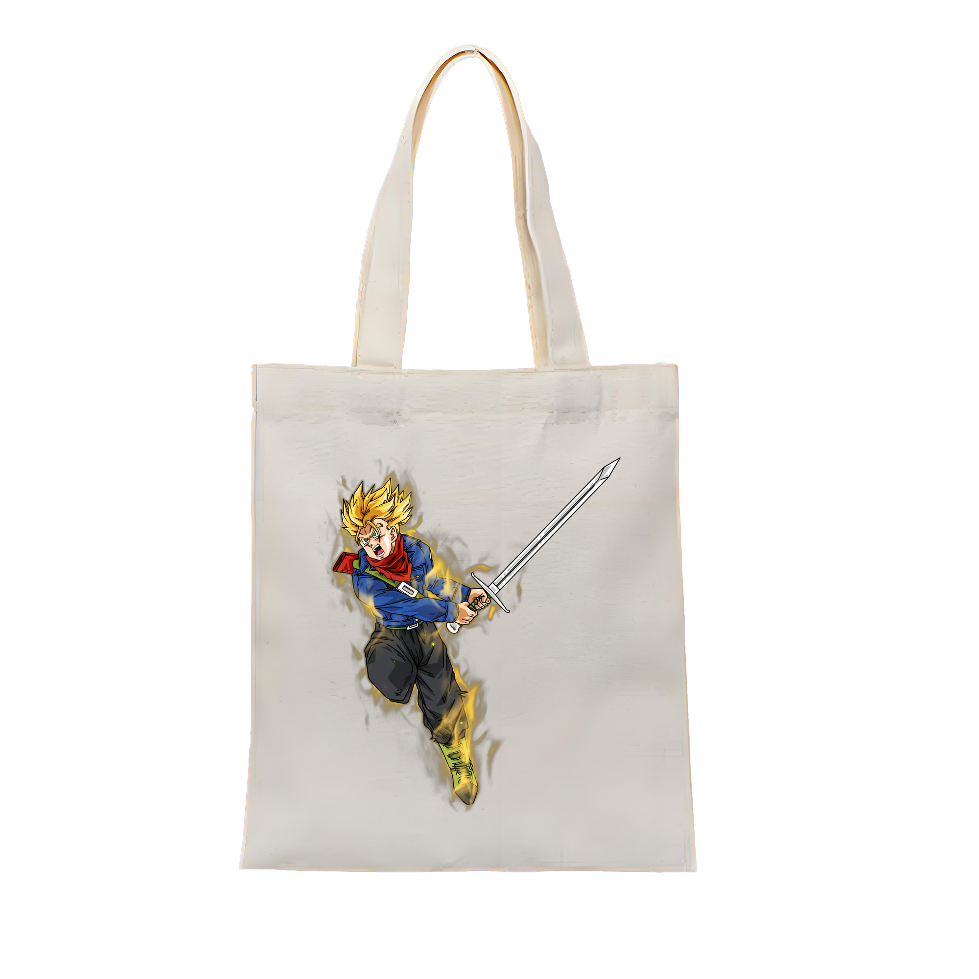 （画像用） ドラゴンボール トランクス（Torankusu）DRAGON BALL Trunks 縦型キャンバス生地手提げバッグ　トートバッグ