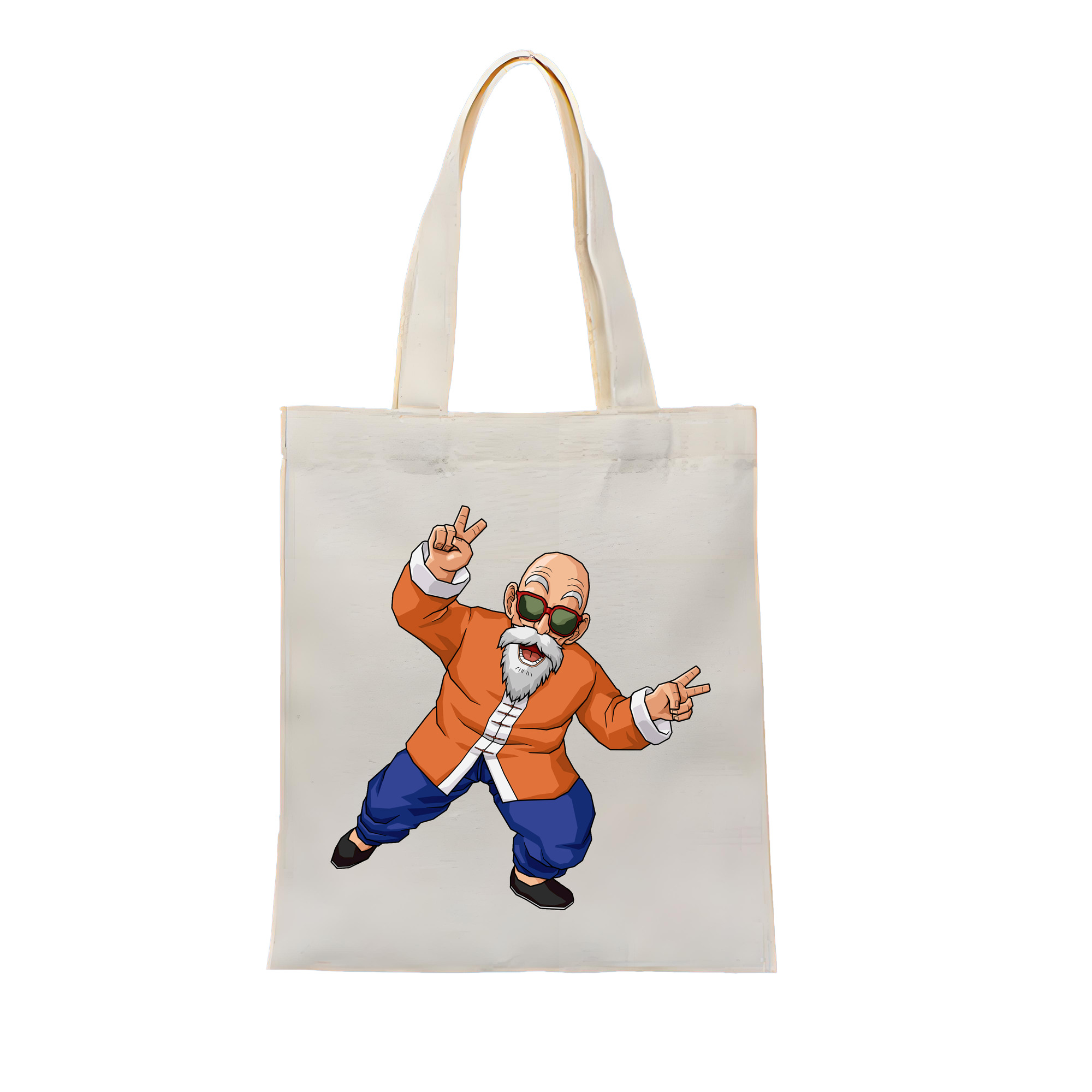 （画像用） ドラゴンボール 亀仙人（かめせんにん） DRAGON BALL Master Roshi Kame Sennin 縦型キャンバス生地手提げバッグ　トートバッグ