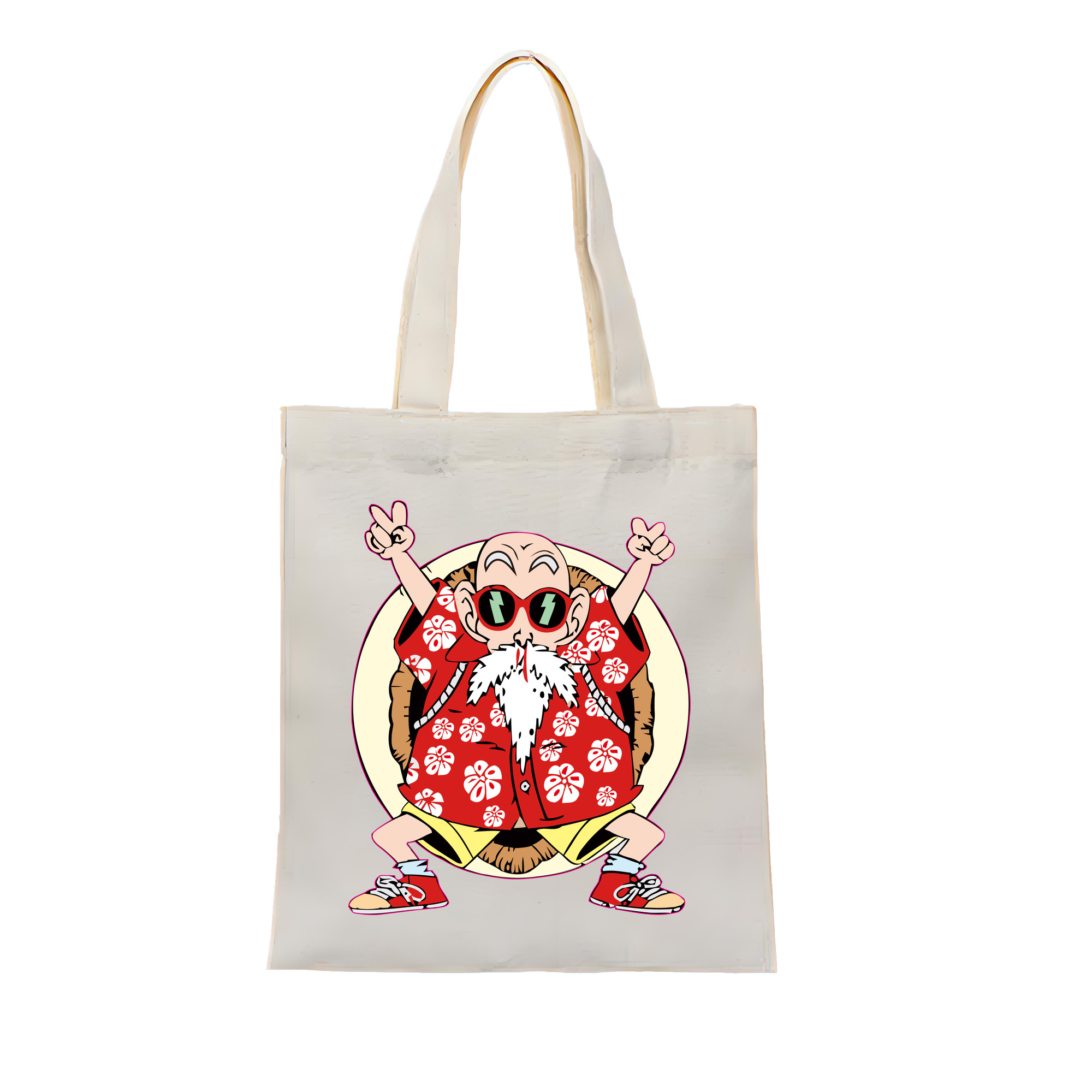 （画像用） ドラゴンボール 亀仙人（かめせんにん） DRAGON BALL Master Roshi Kame Sennin 縦型キャンバス生地手提げバッグ　トートバッグ
