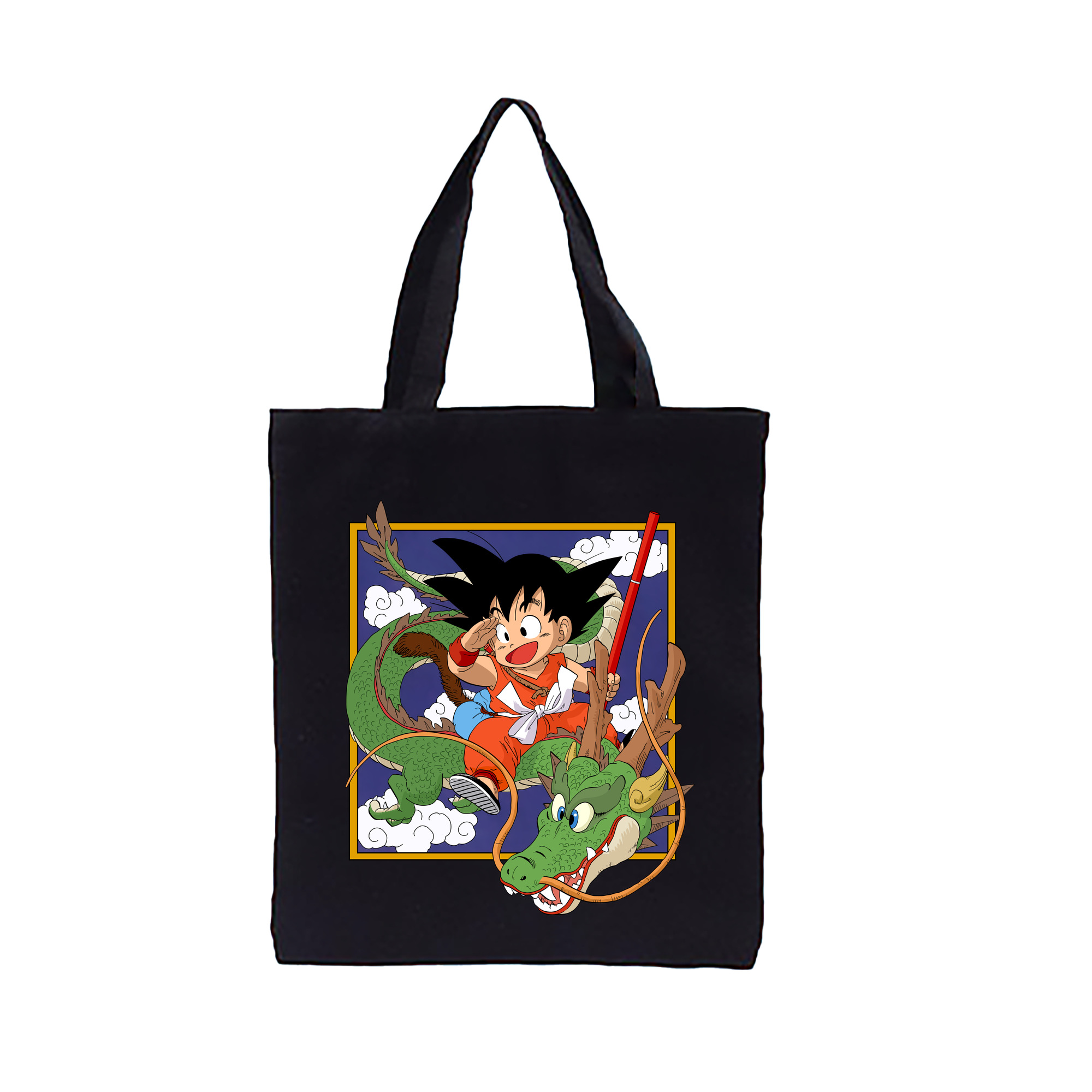 （画像用） ドラゴンボール 孫悟空（そん ごくう）Son Goku カカロット DRAGON BALL Kakarotto 縦型キャンバス生地手提げバッグ　トートバッグ