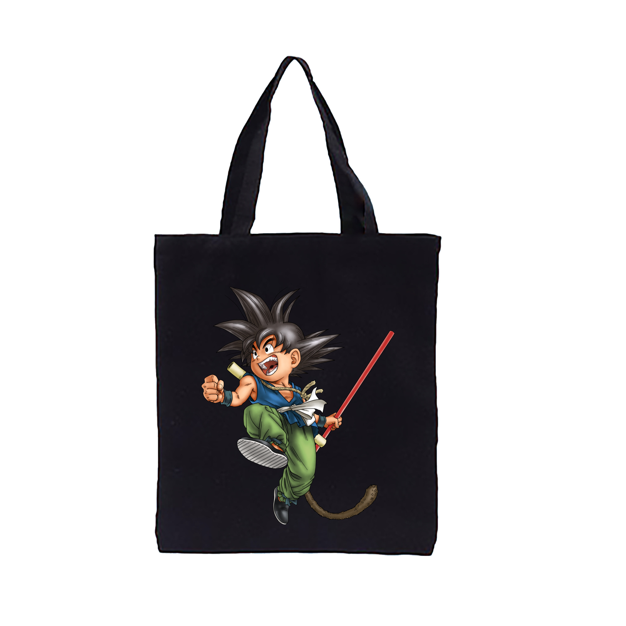 （画像用） ドラゴンボール 孫悟空（そん ごくう）Son Goku カカロット DRAGON BALL Kakarotto 縦型キャンバス生地手提げバッグ　トートバッグ