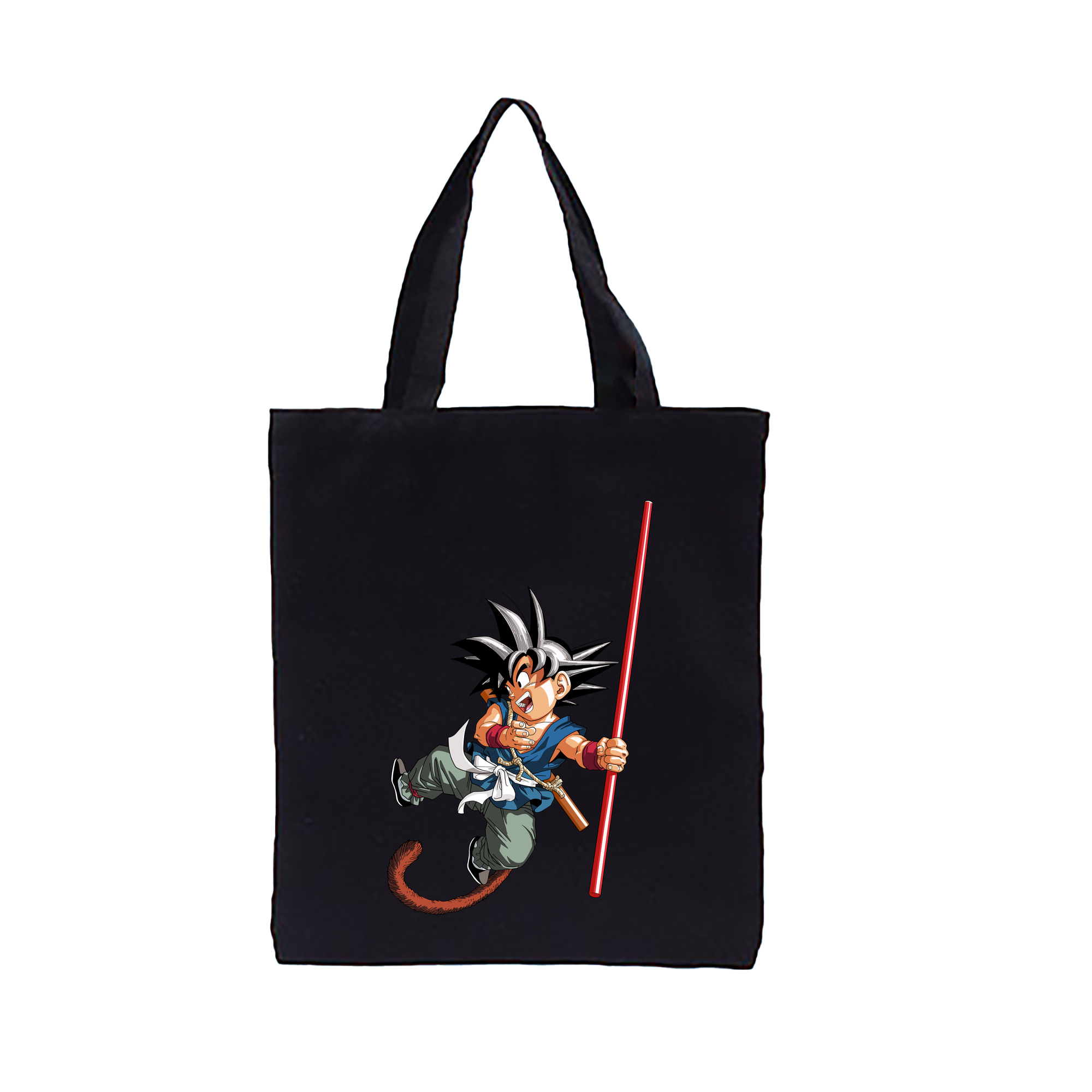 （画像用） ドラゴンボール 孫悟空（そん ごくう）Son Goku カカロット DRAGON BALL Kakarotto 縦型キャンバス生地手提げバッグ　トートバッグ