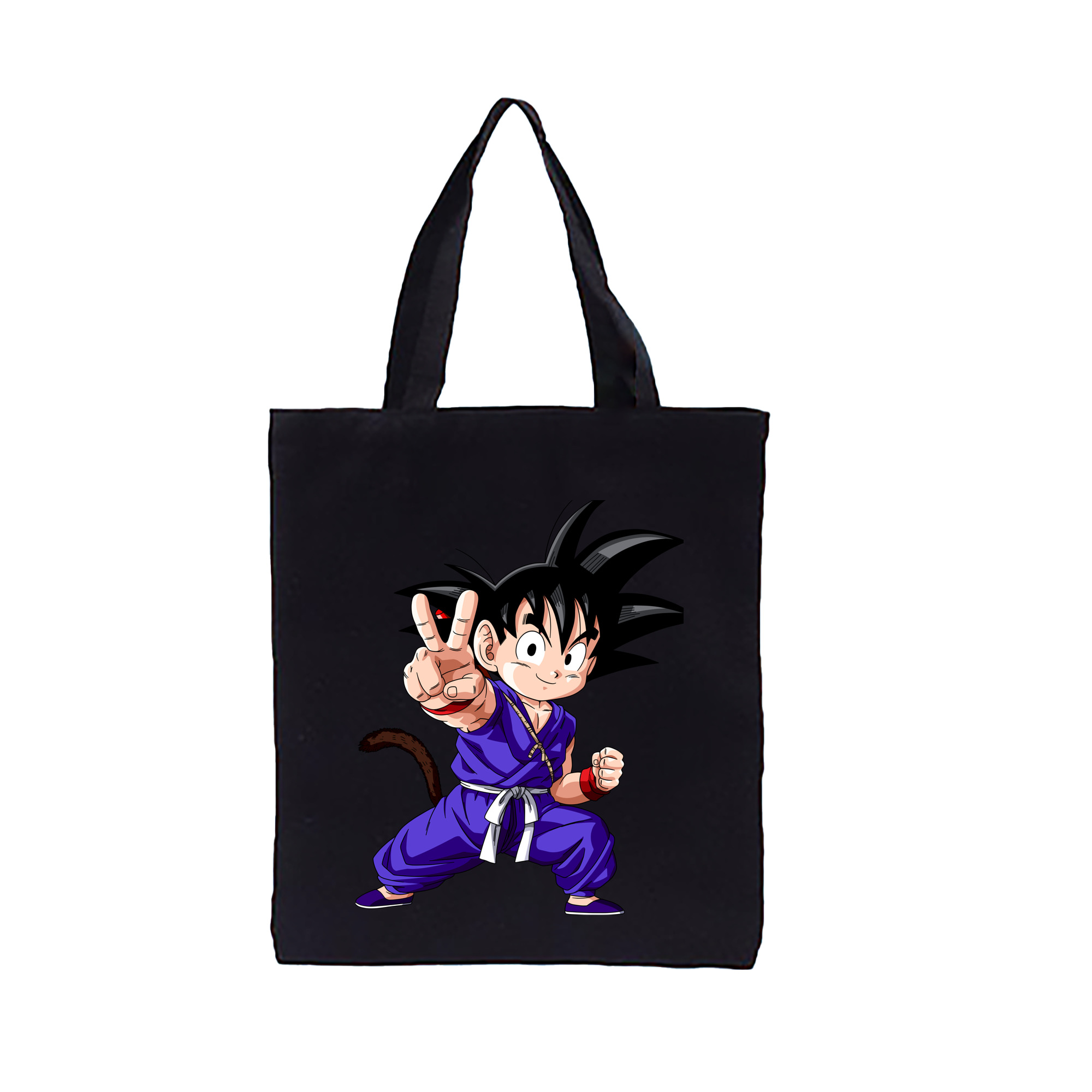 （画像用） ドラゴンボール 孫悟空（そん ごくう）Son Goku カカロット DRAGON BALL Kakarotto 縦型キャンバス生地手提げバッグ　トートバッグ