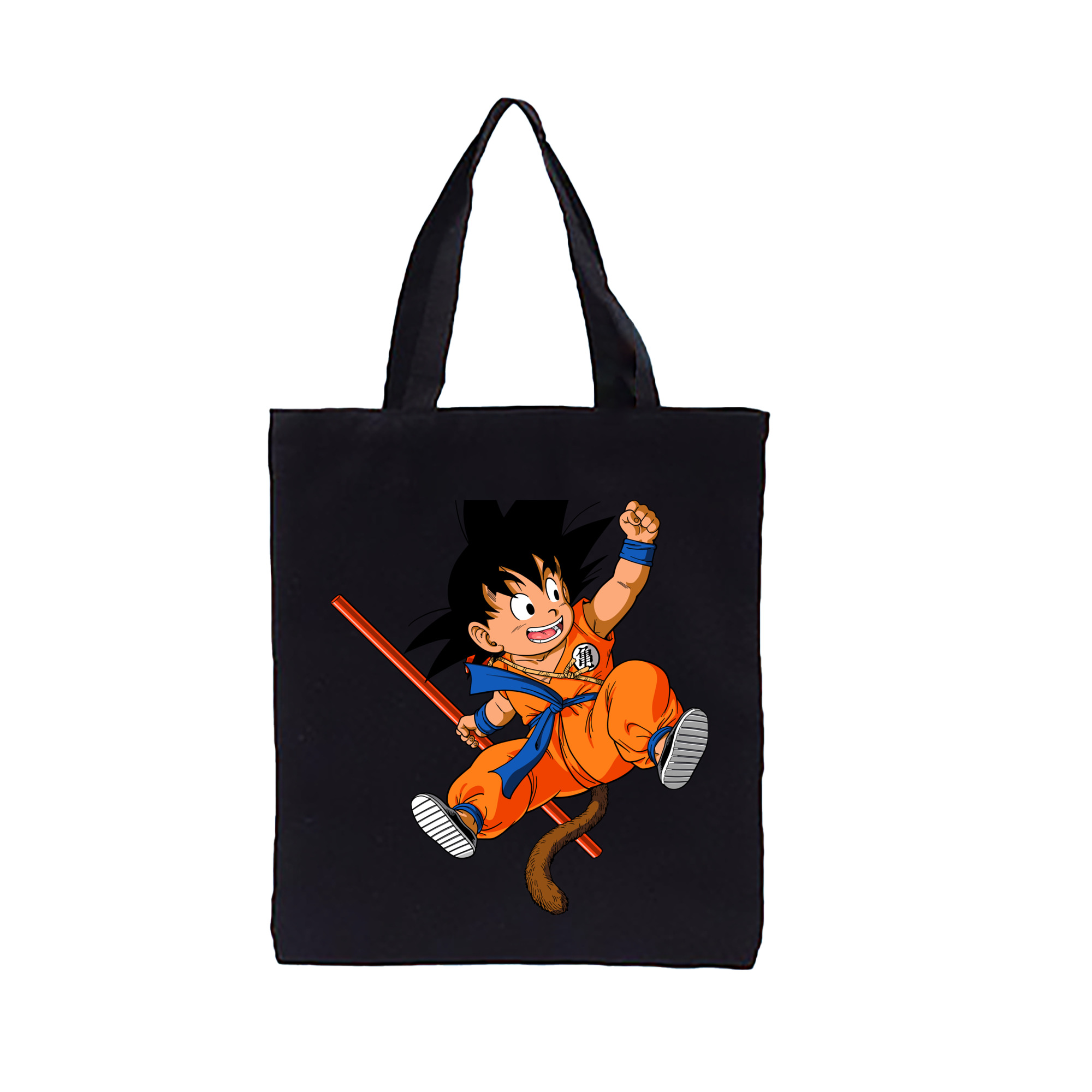 （画像用） ドラゴンボール 孫悟空（そん ごくう）Son Goku カカロット DRAGON BALL Kakarotto 縦型キャンバス生地手提げバッグ　トートバッグ