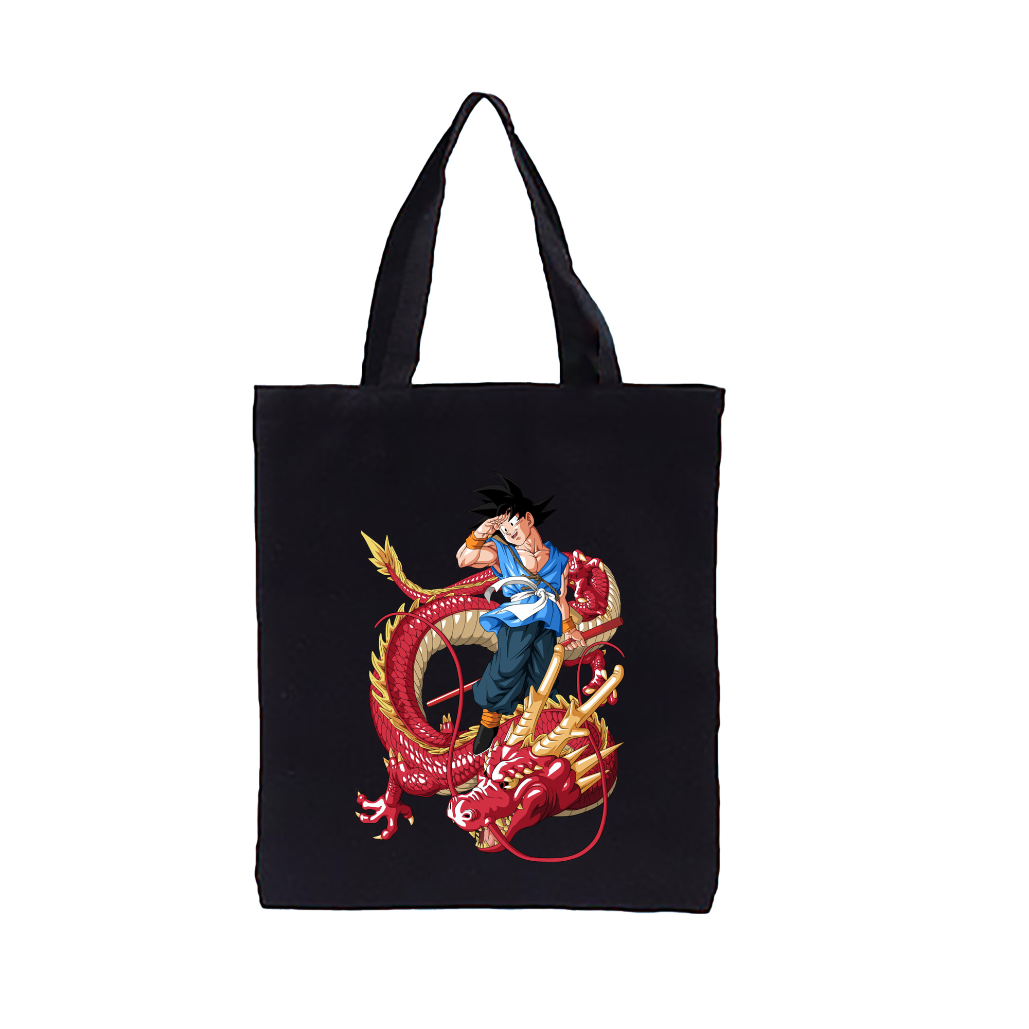 （画像用） ドラゴンボール 孫悟空（そん ごくう）Son Goku カカロット DRAGON BALL Kakarotto 縦型キャンバス生地手提げバッグ　トートバッグ