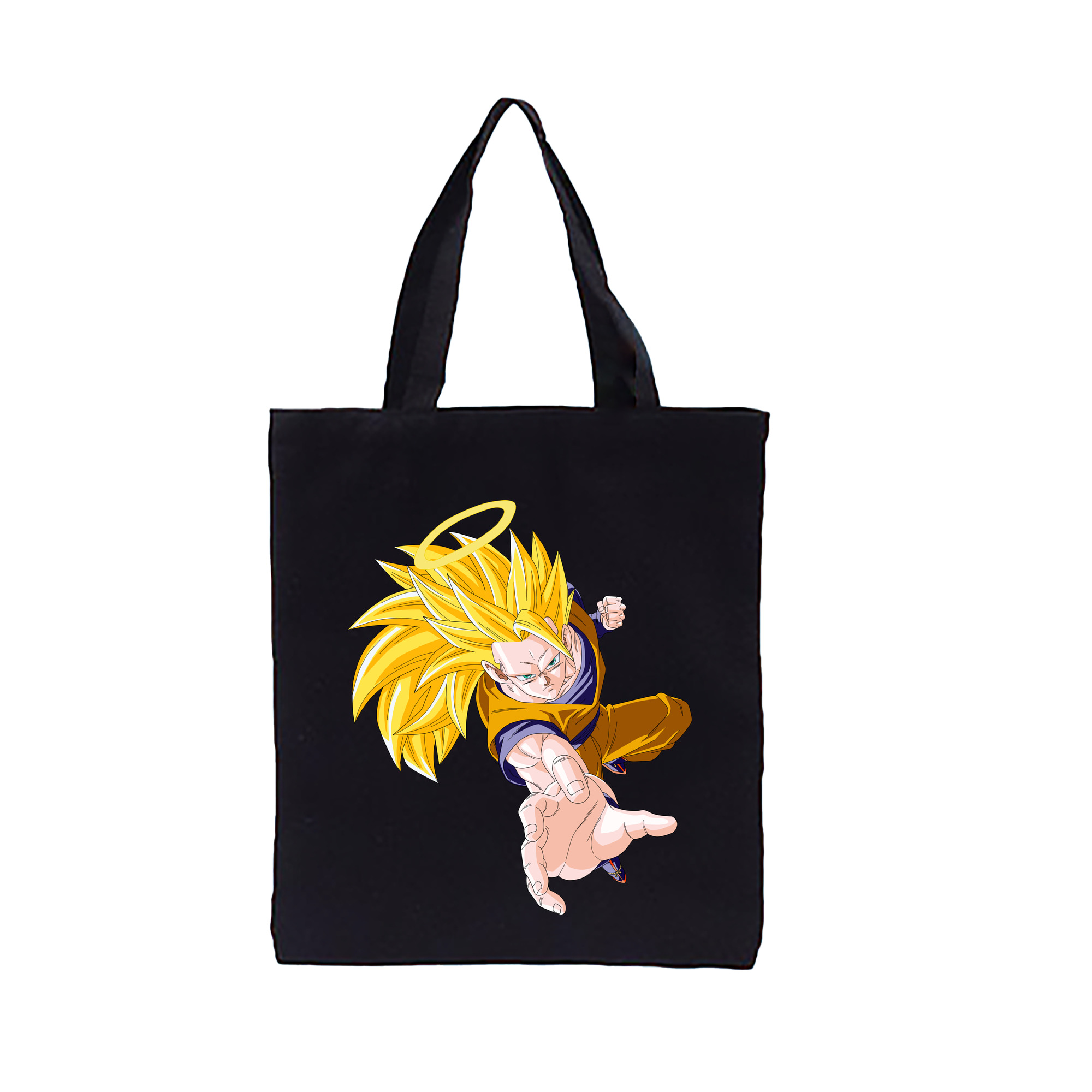 （画像用） ドラゴンボール 孫悟空（そん ごくう）Son Goku カカロット DRAGON BALL Kakarotto 縦型キャンバス生地手提げバッグ　トートバッグ