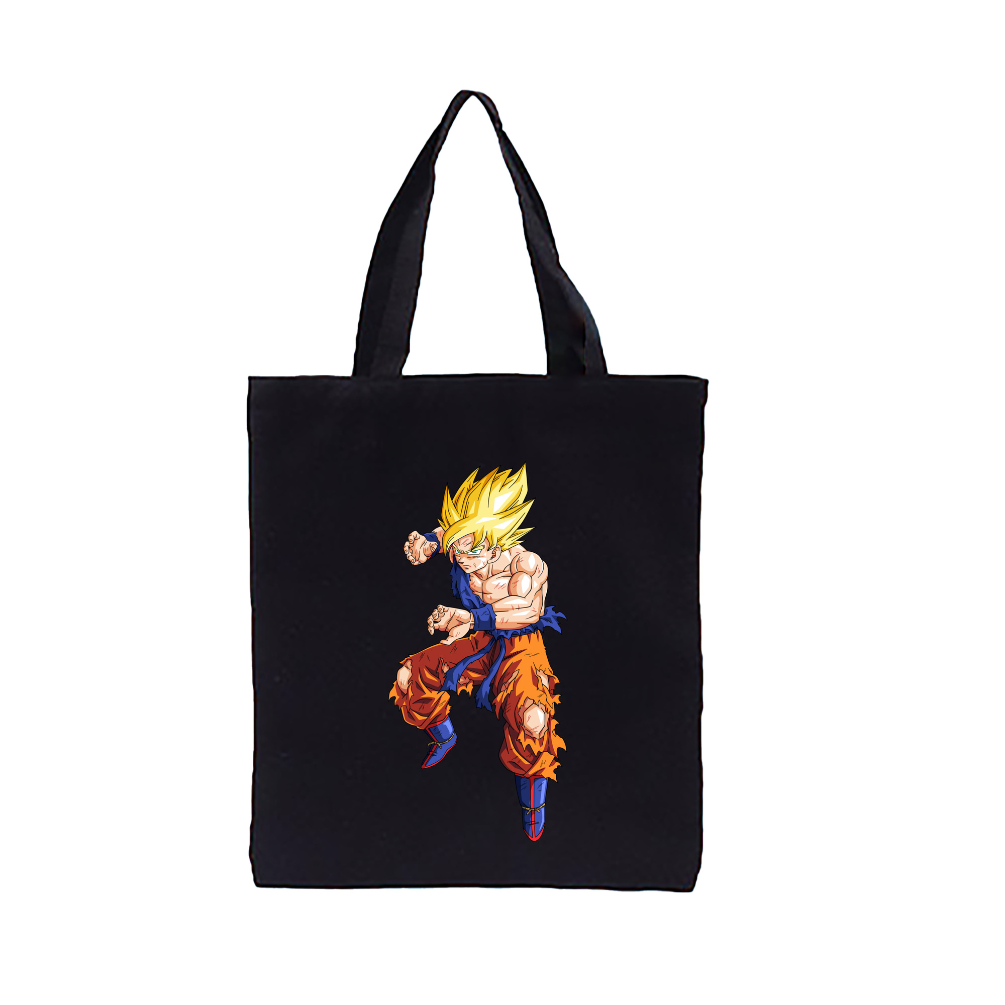 （画像用） ドラゴンボール 孫悟空（そん ごくう）Son Goku カカロット DRAGON BALL Kakarotto 縦型キャンバス生地手提げバッグ　トートバッグ