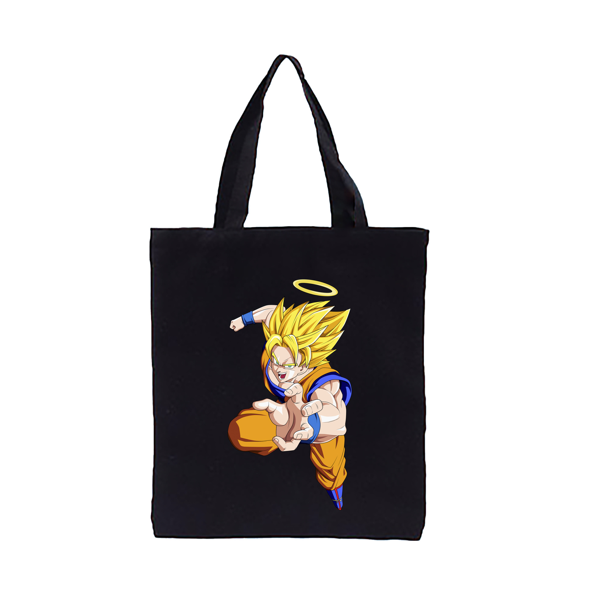 （画像用） ドラゴンボール 孫悟空（そん ごくう）Son Goku カカロット DRAGON BALL Kakarotto 縦型キャンバス生地手提げバッグ　トートバッグ