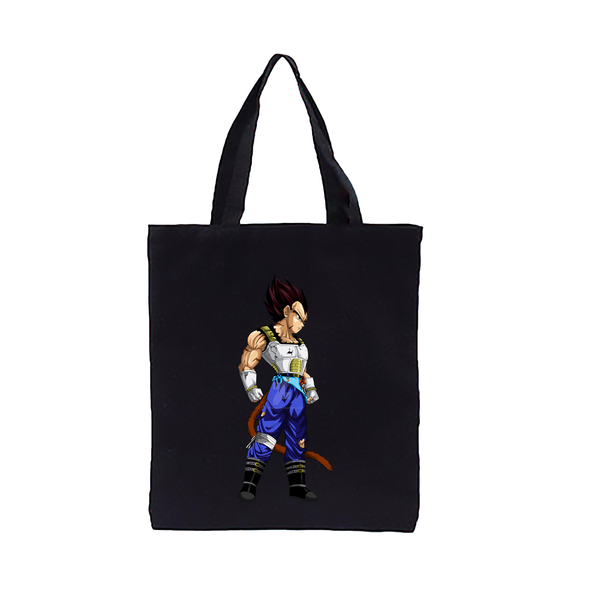 （画像用） ドラゴンボール ベジータ四世（Bejīta Yonsei）DRAGON BALL Vegeta IV 縦型キャンバス生地手提げバッグ　トートバッグ