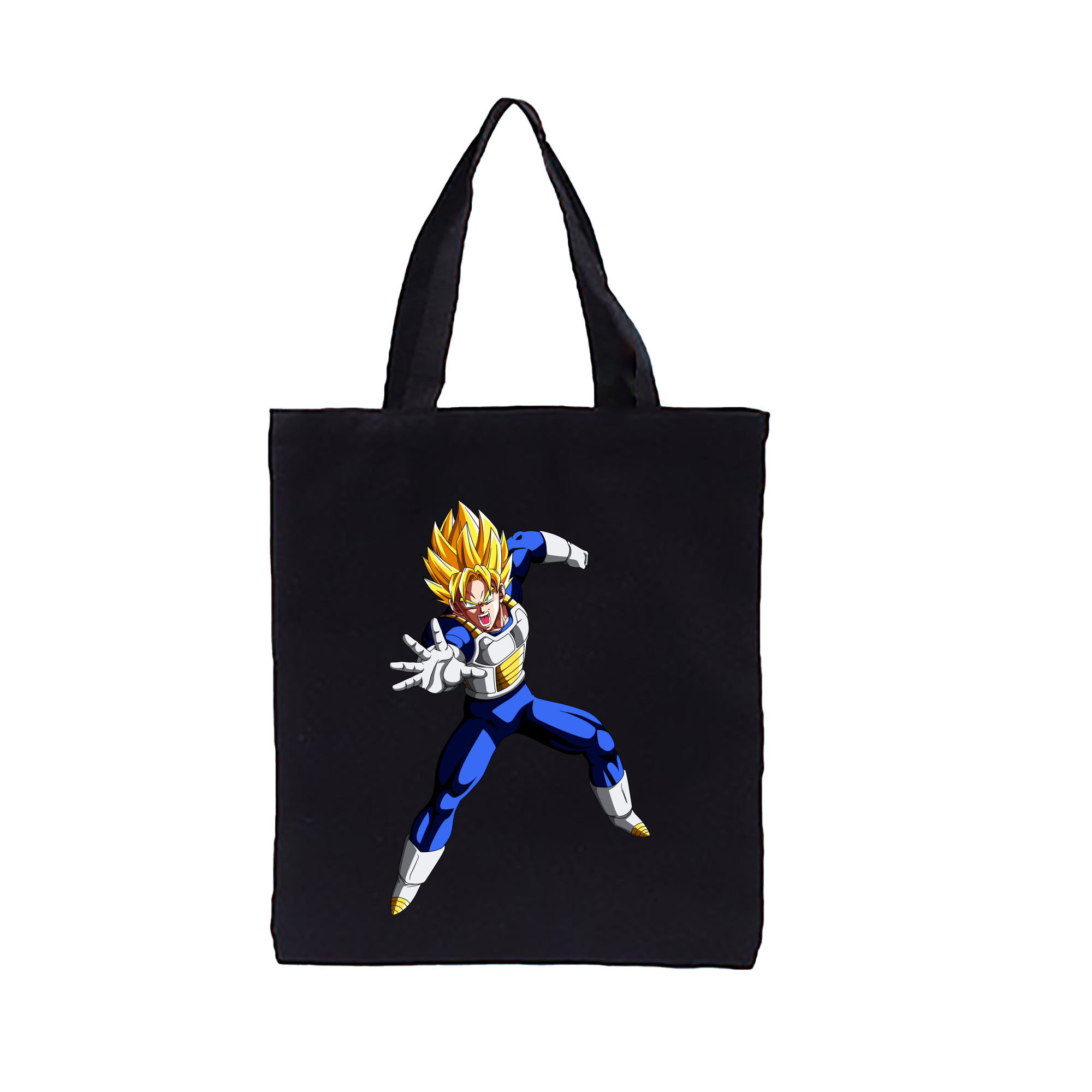 （画像用） ドラゴンボール ベジータ四世（Bejīta Yonsei）DRAGON BALL Vegeta IV 縦型キャンバス生地手提げバッグ　トートバッグ