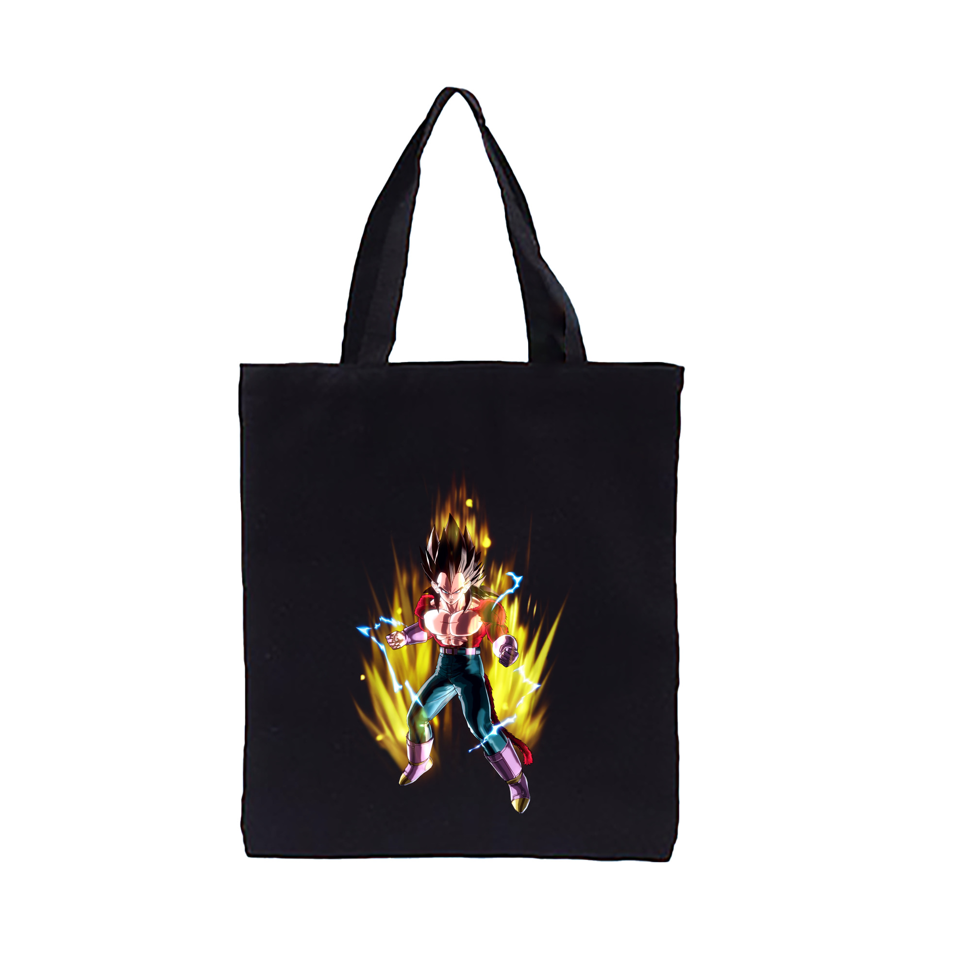 （画像用） ドラゴンボール ベジータ四世（Bejīta Yonsei）DRAGON BALL Vegeta IV 縦型キャンバス生地手提げバッグ　トートバッグ