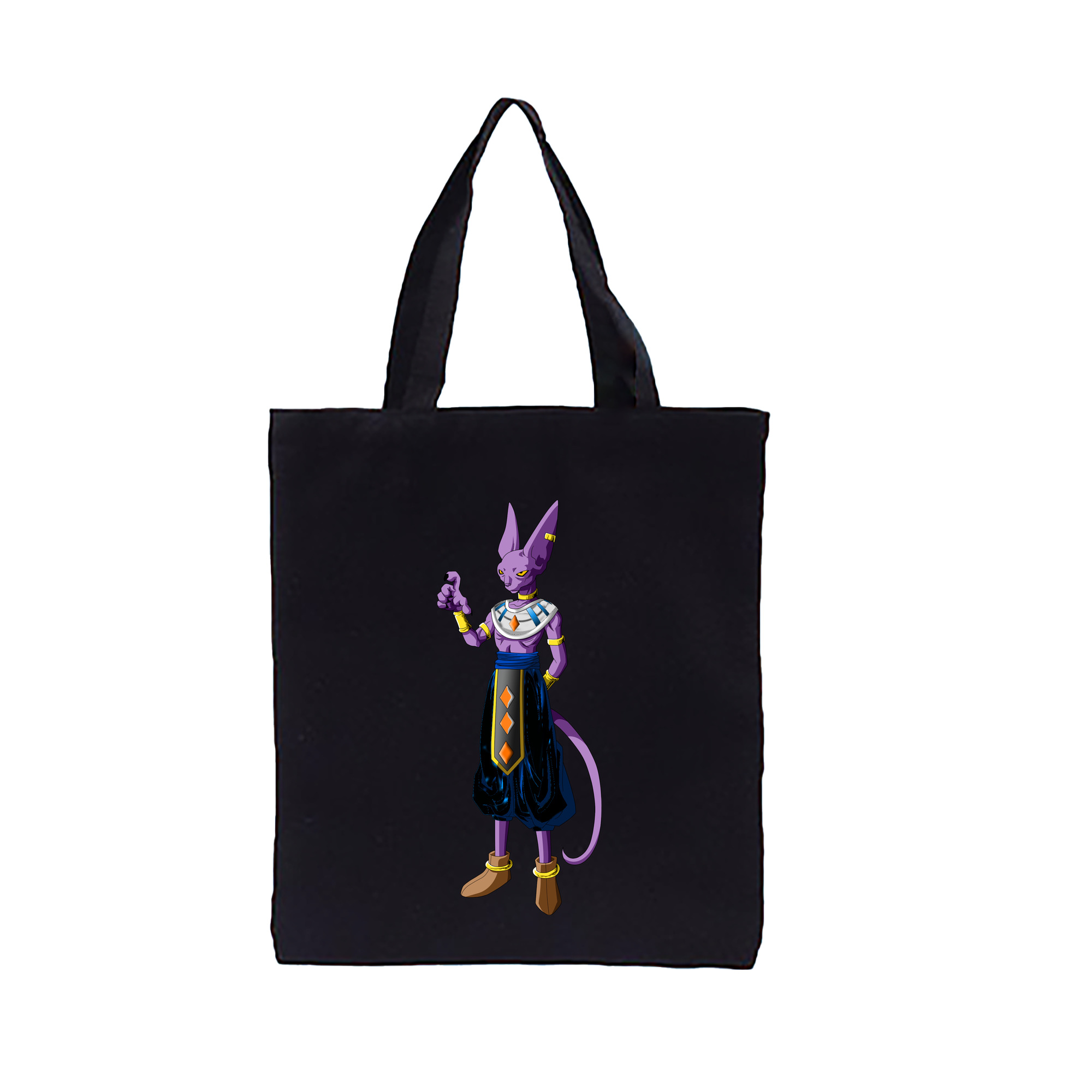 （画像用） ドラゴンボール ビルス 破壊神ビルス DRAGON BALL Beerus Birusu 縦型キャンバス生地手提げバッグ　トートバッグ
