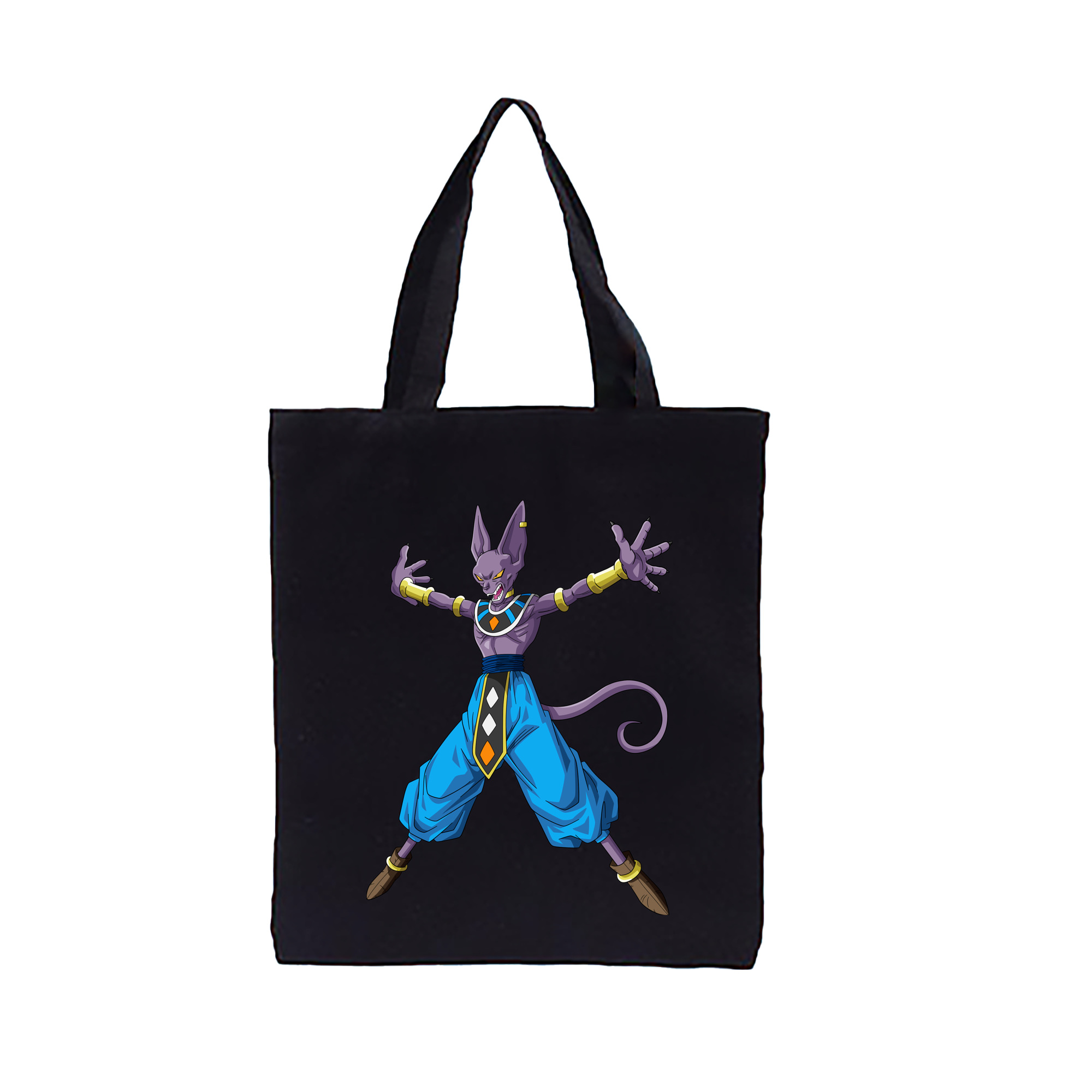 （画像用） ドラゴンボール ビルス 破壊神ビルス DRAGON BALL Beerus Birusu 縦型キャンバス生地手提げバッグ　トートバッグ