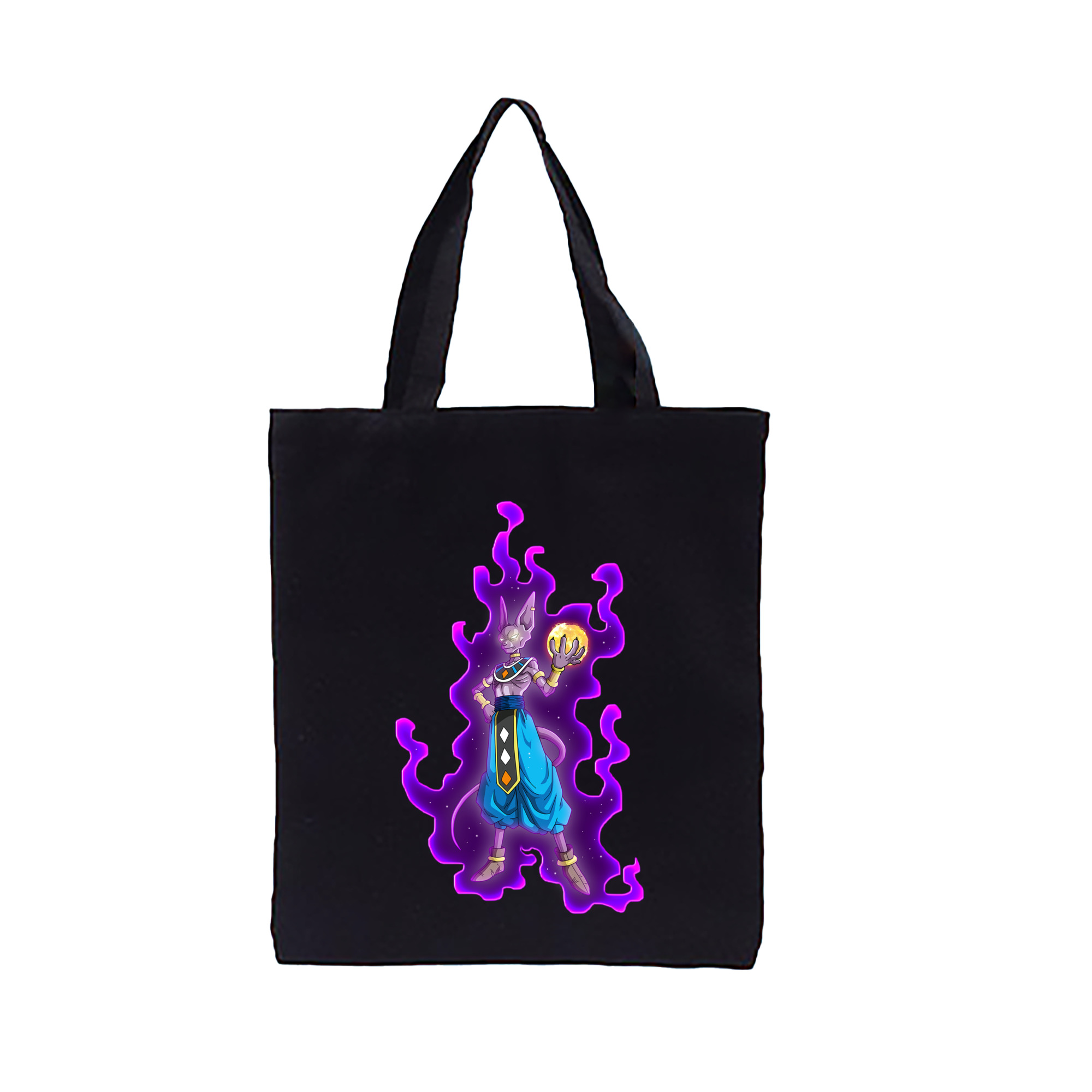 （画像用） ドラゴンボール ビルス 破壊神ビルス DRAGON BALL Beerus Birusu 縦型キャンバス生地手提げバッグ　トートバッグ