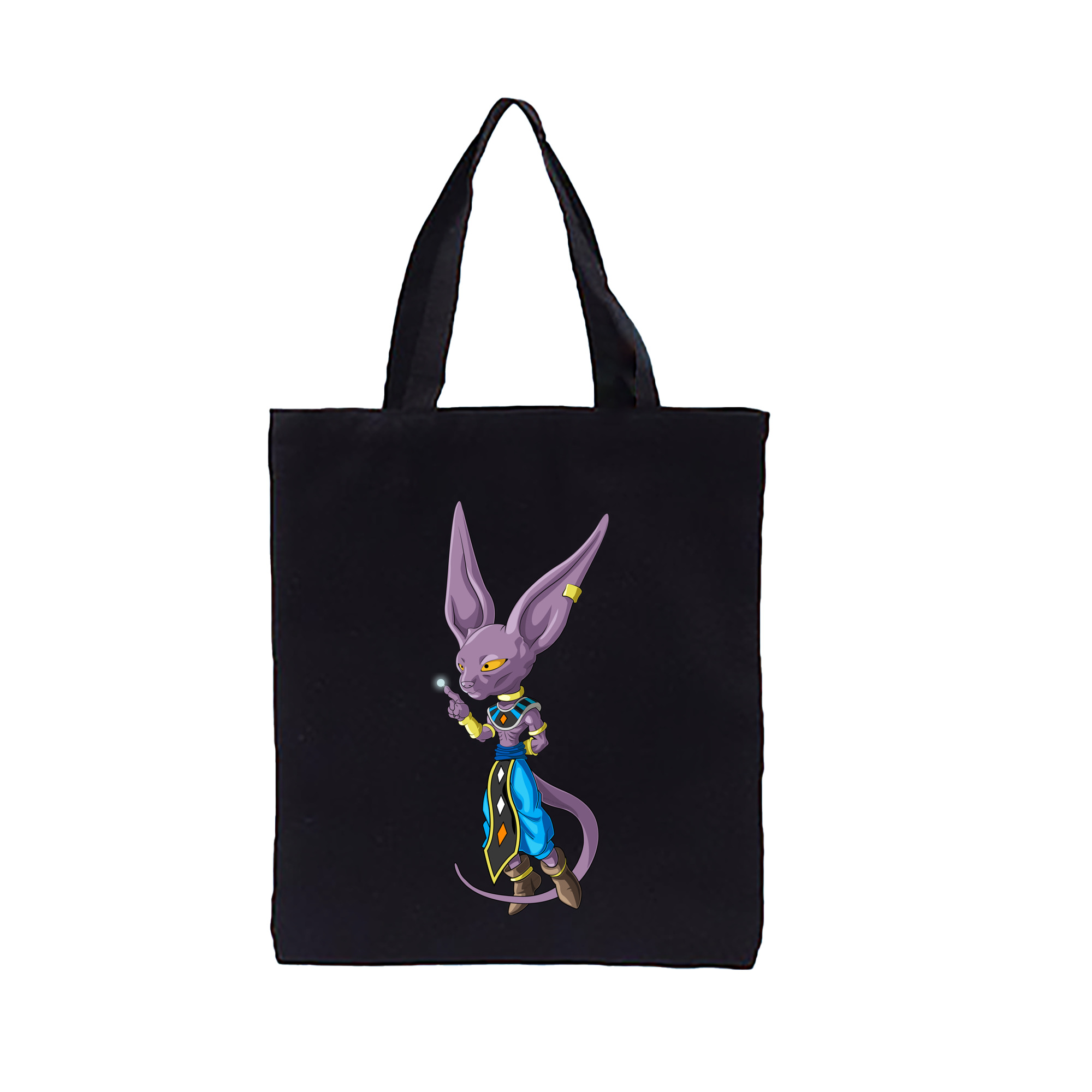 （画像用） ドラゴンボール ビルス 破壊神ビルス DRAGON BALL Beerus Birusu 縦型キャンバス生地手提げバッグ　トートバッグ