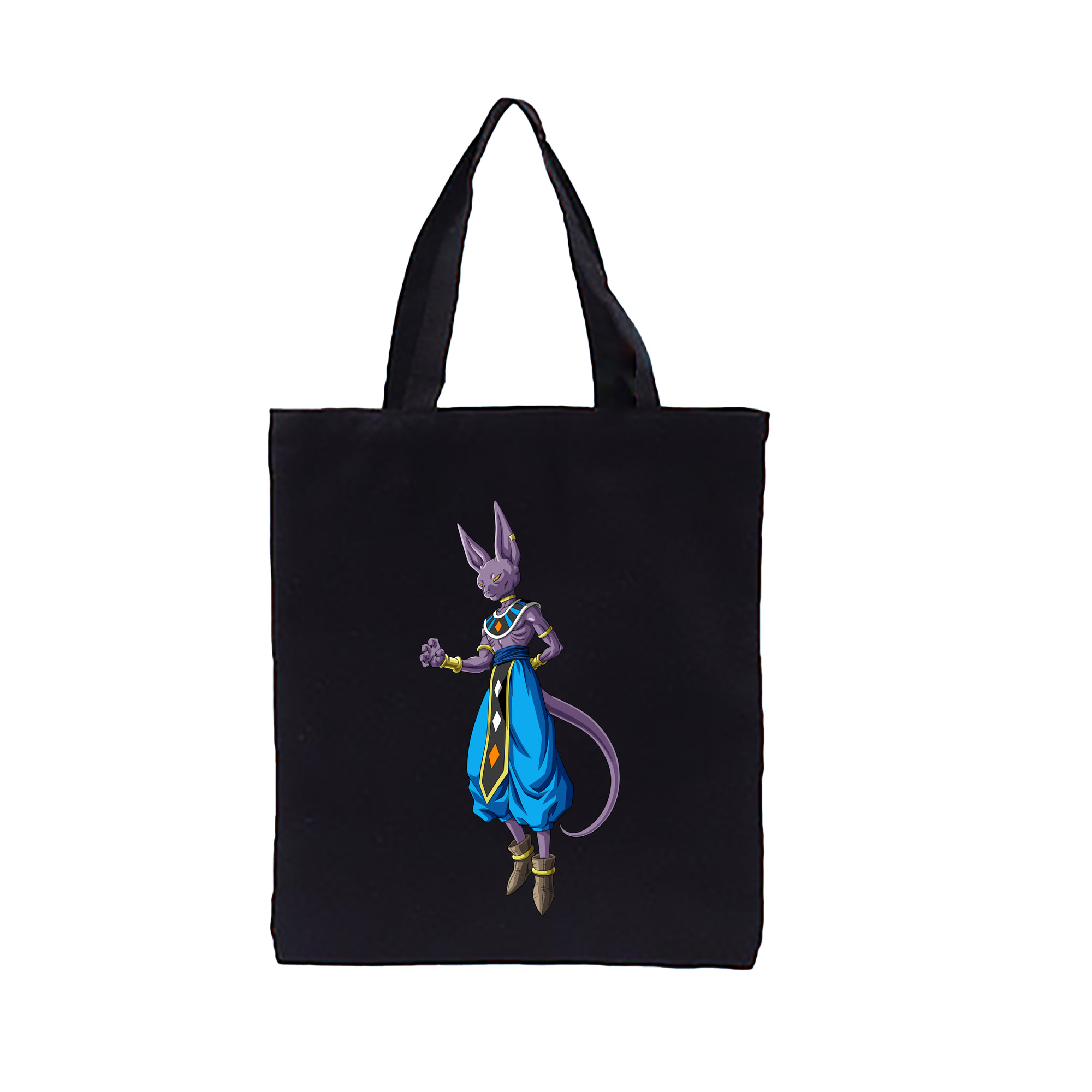 （画像用） ドラゴンボール ビルス 破壊神ビルス DRAGON BALL Beerus Birusu 縦型キャンバス生地手提げバッグ　トートバッグ