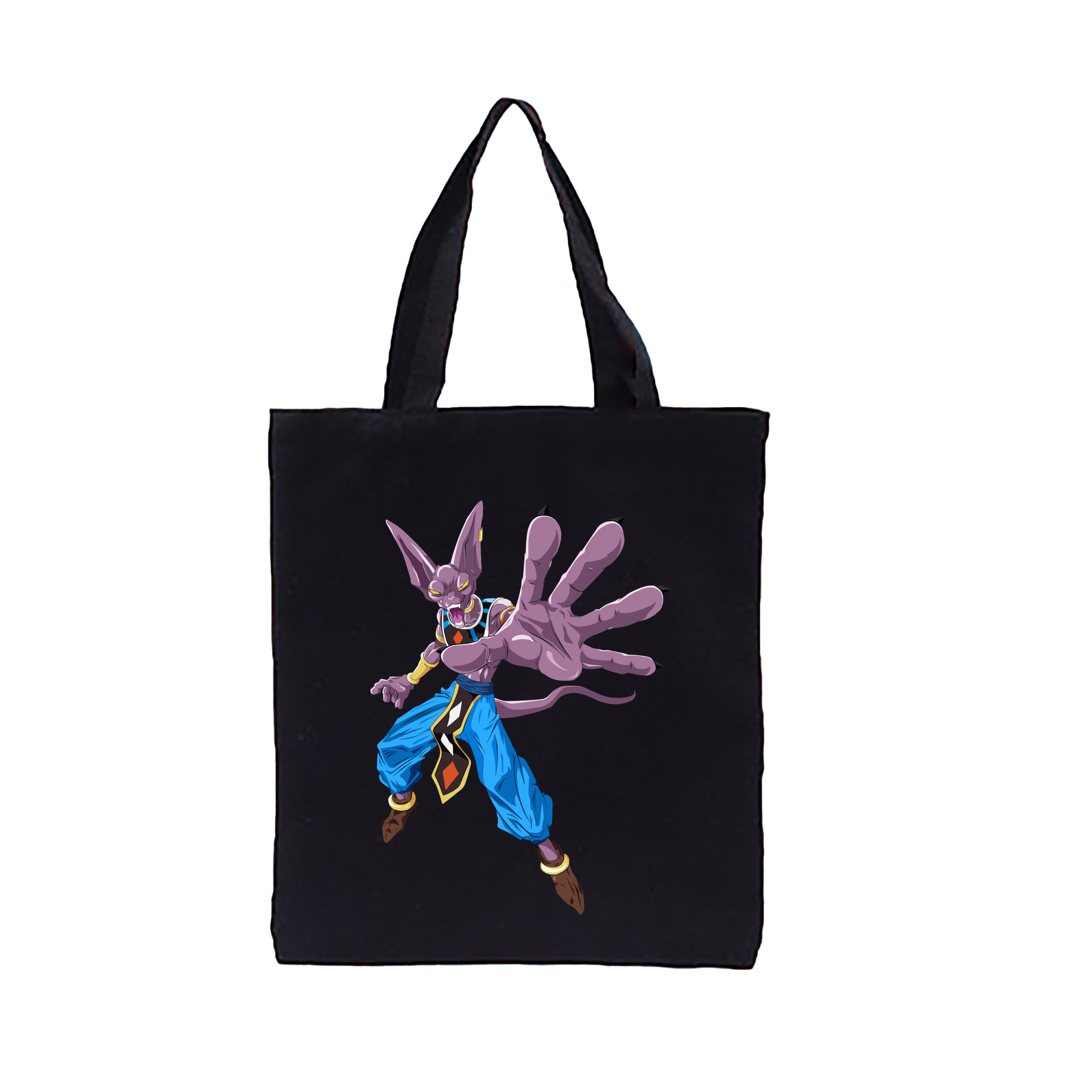 （画像用） ドラゴンボール ビルス 破壊神ビルス DRAGON BALL Beerus Birusu 縦型キャンバス生地手提げバッグ　トートバッグ