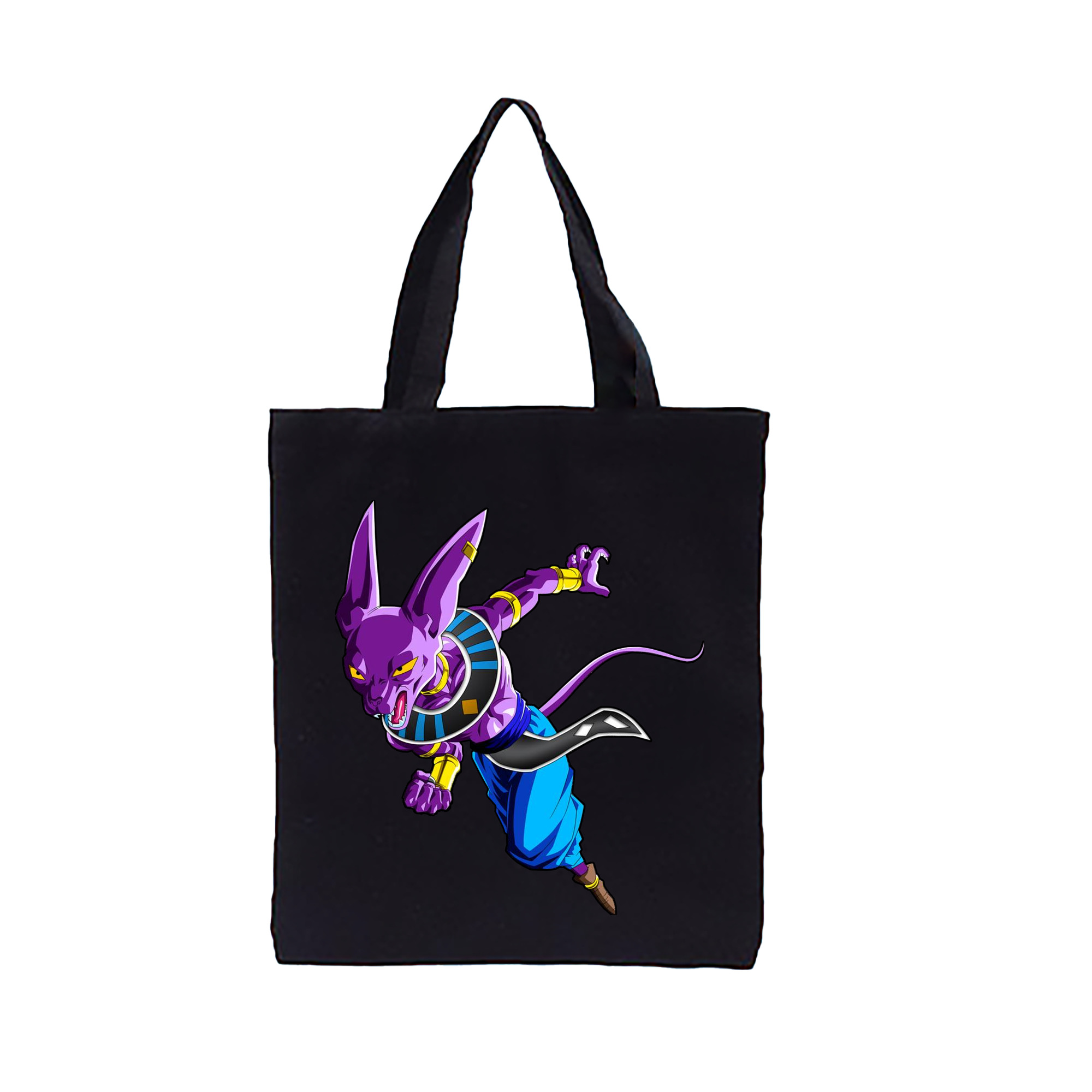 （画像用） ドラゴンボール ビルス 破壊神ビルス DRAGON BALL Beerus Birusu 縦型キャンバス生地手提げバッグ　トートバッグ