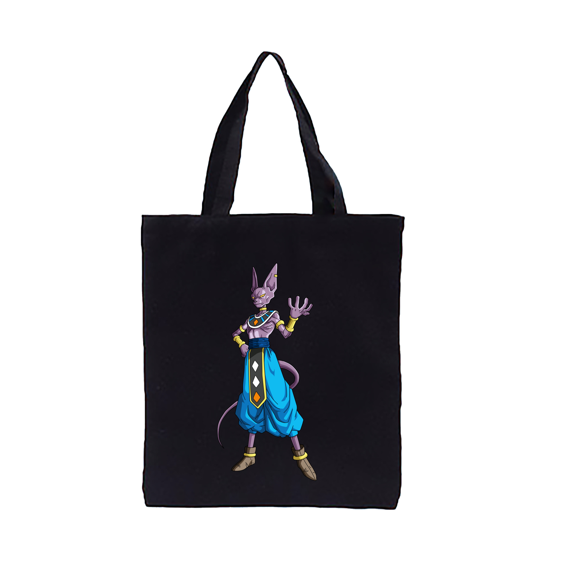 （画像用） ドラゴンボール ビルス 破壊神ビルス DRAGON BALL Beerus Birusu 縦型キャンバス生地手提げバッグ　トートバッグ