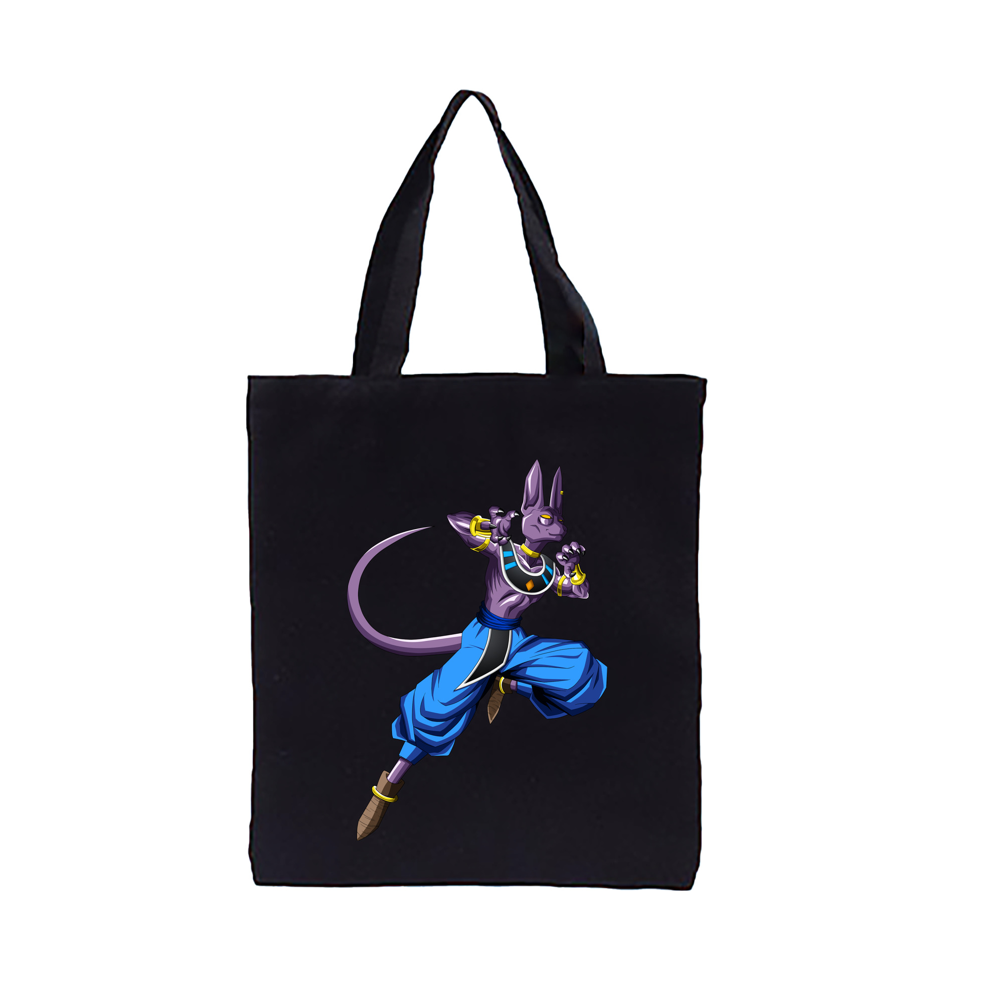 （画像用） ドラゴンボール ビルス 破壊神ビルス DRAGON BALL Beerus Birusu 縦型キャンバス生地手提げバッグ　トートバッグ
