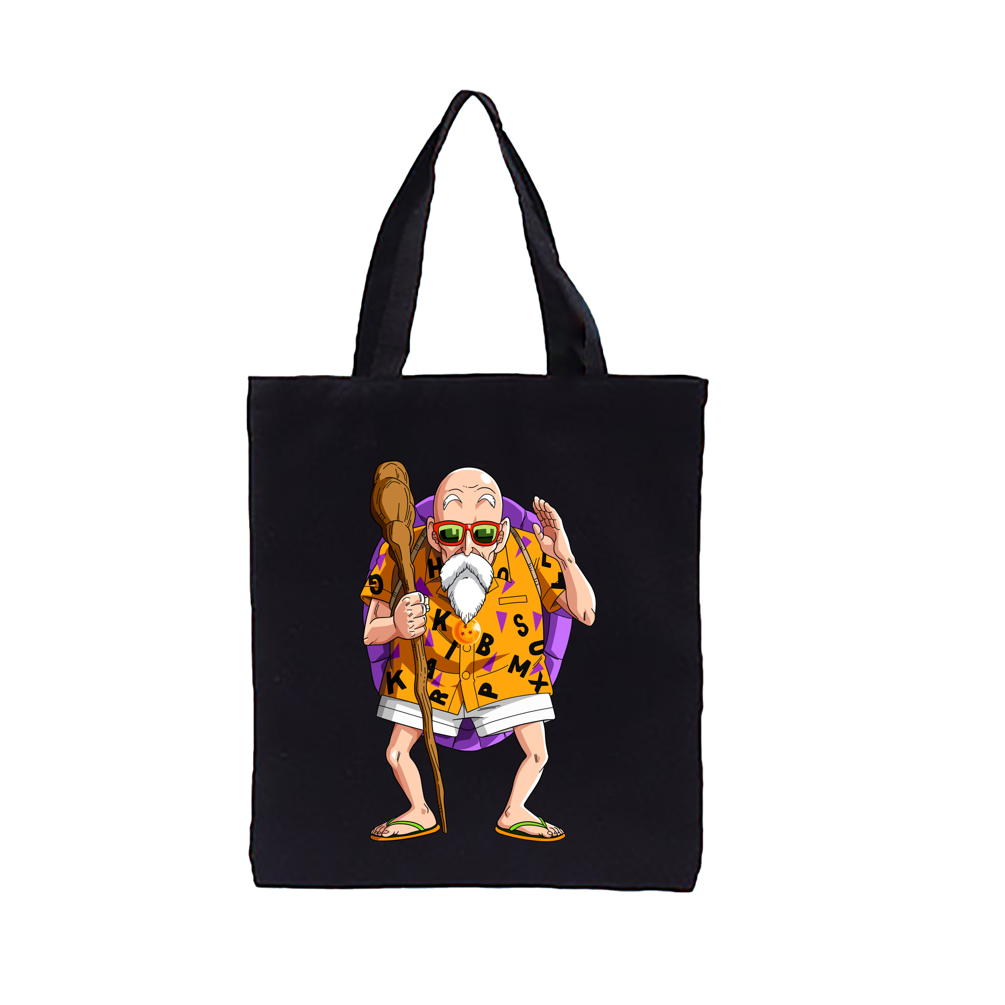 （画像用） ドラゴンボール 亀仙人（かめせんにん） DRAGON BALL Master Roshi Kame Sennin 縦型キャンバス生地手提げバッグ　トートバッグ