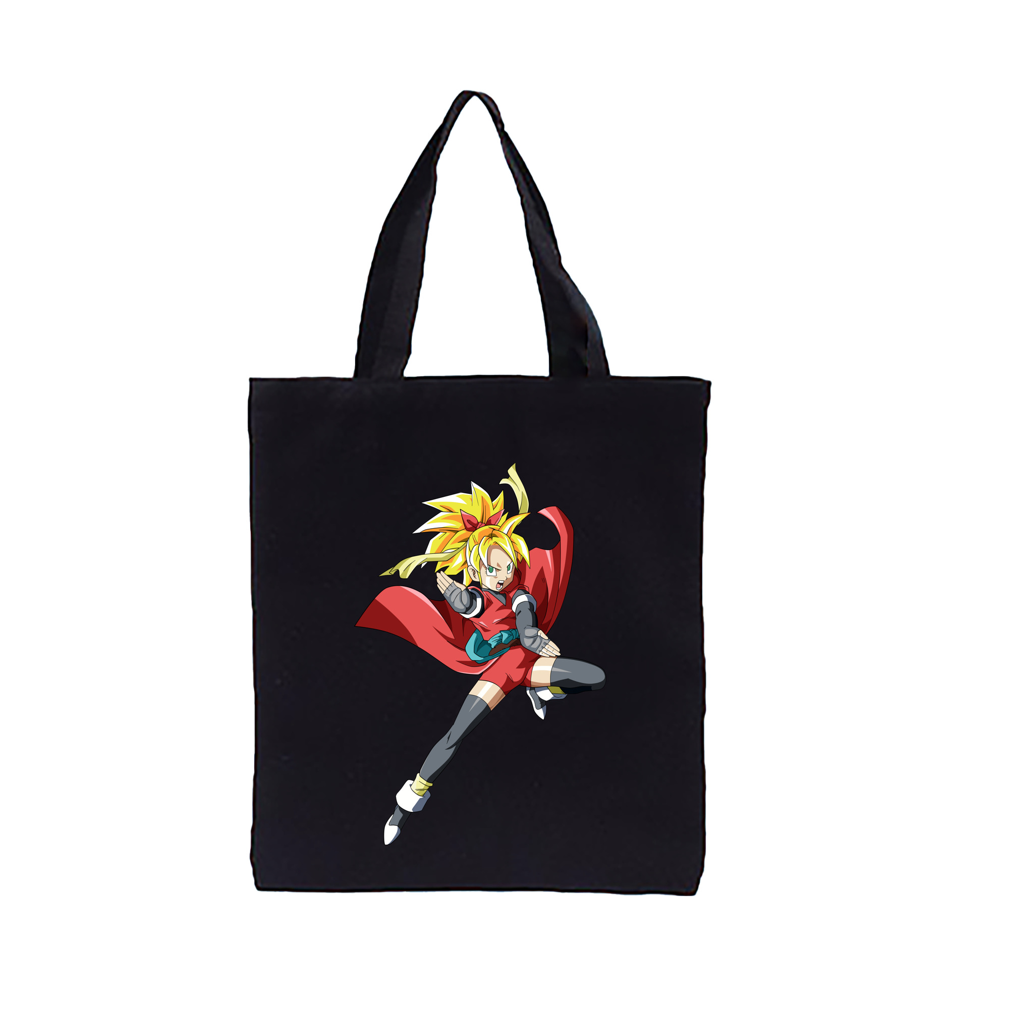 （画像用） ドラゴンボール カリフラ DRAGON BALL Caulifla 縦型キャンバス生地手提げバッグ　トートバッグ