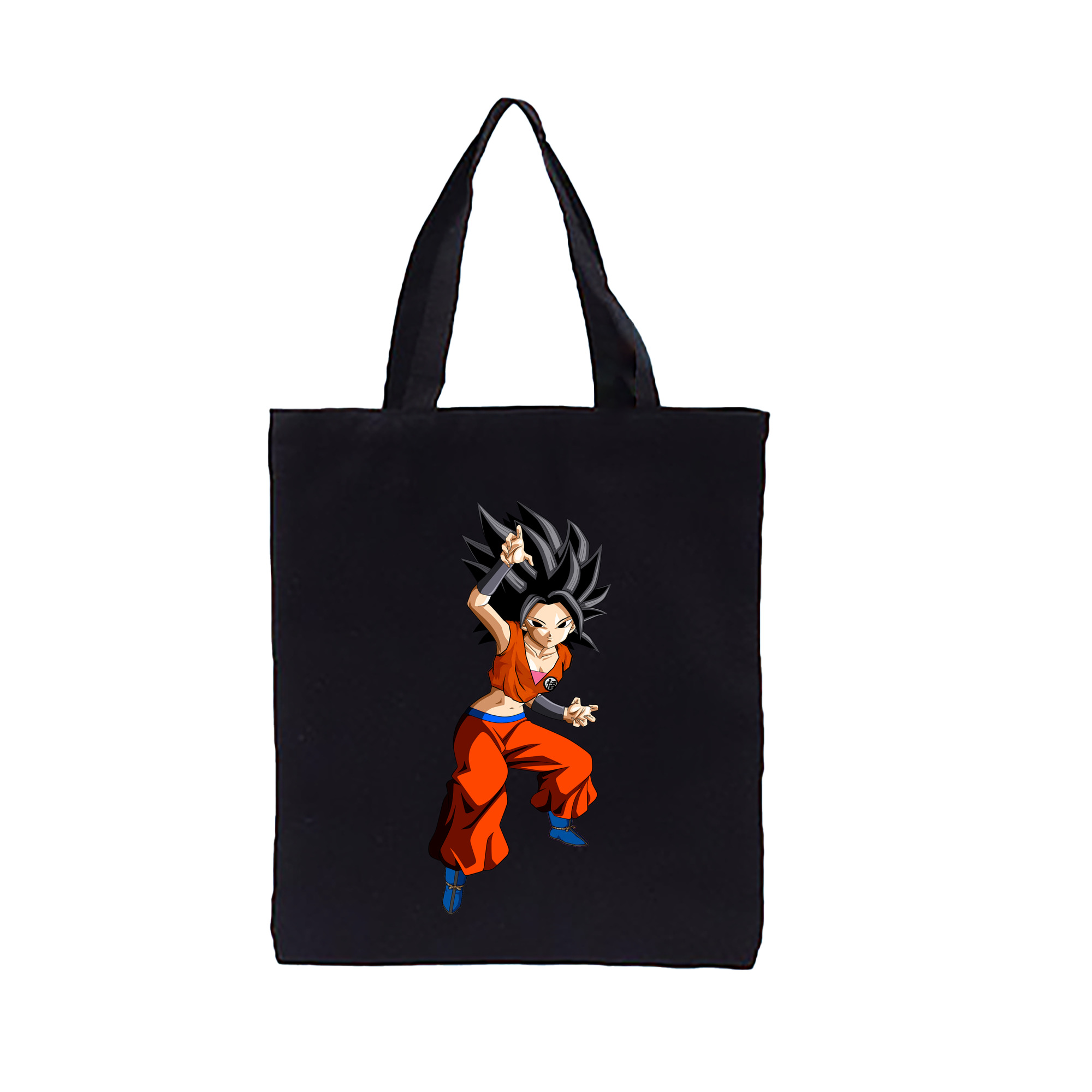 （画像用） ドラゴンボール カリフラ DRAGON BALL Caulifla 縦型キャンバス生地手提げバッグ　トートバッグ