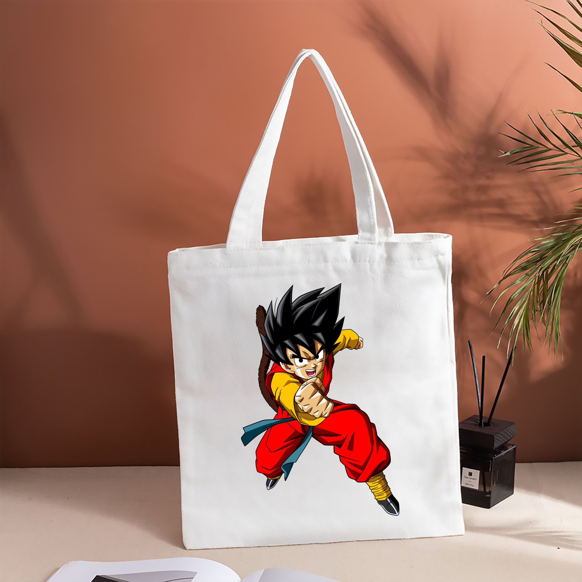 ドラゴンボール 孫悟空（そん ごくう）Son Goku カカロット DRAGON BALL Kakarotto 縦型キャンバス生地手提げバッグ　トートバッグ