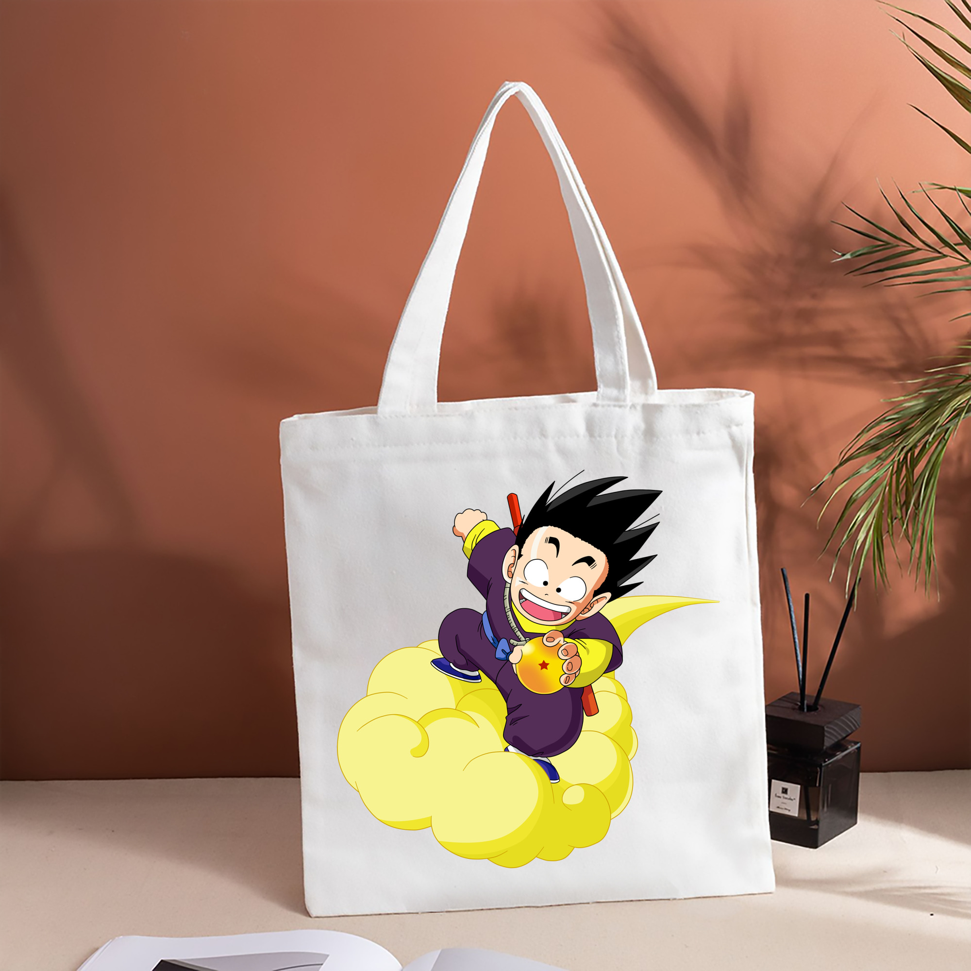 ドラゴンボール 孫悟空（そん ごくう）Son Goku カカロット DRAGON BALL Kakarotto 縦型キャンバス生地手提げバッグ　トートバッグ