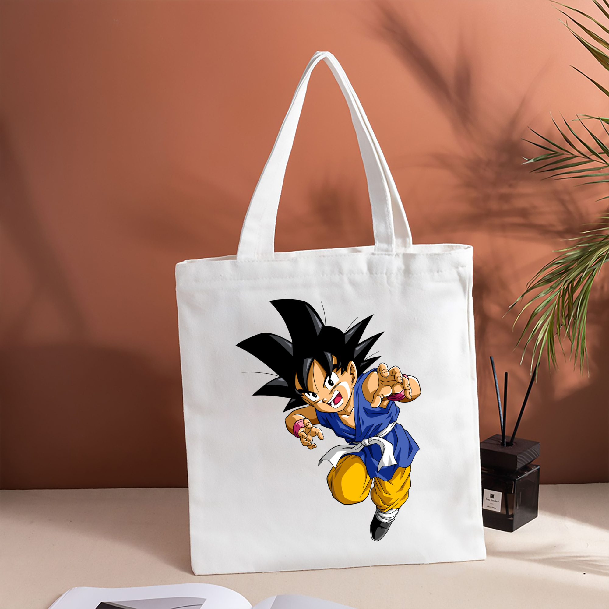 ドラゴンボール 孫悟空（そん ごくう）Son Goku カカロット DRAGON BALL Kakarotto 縦型キャンバス生地手提げバッグ　トートバッグ