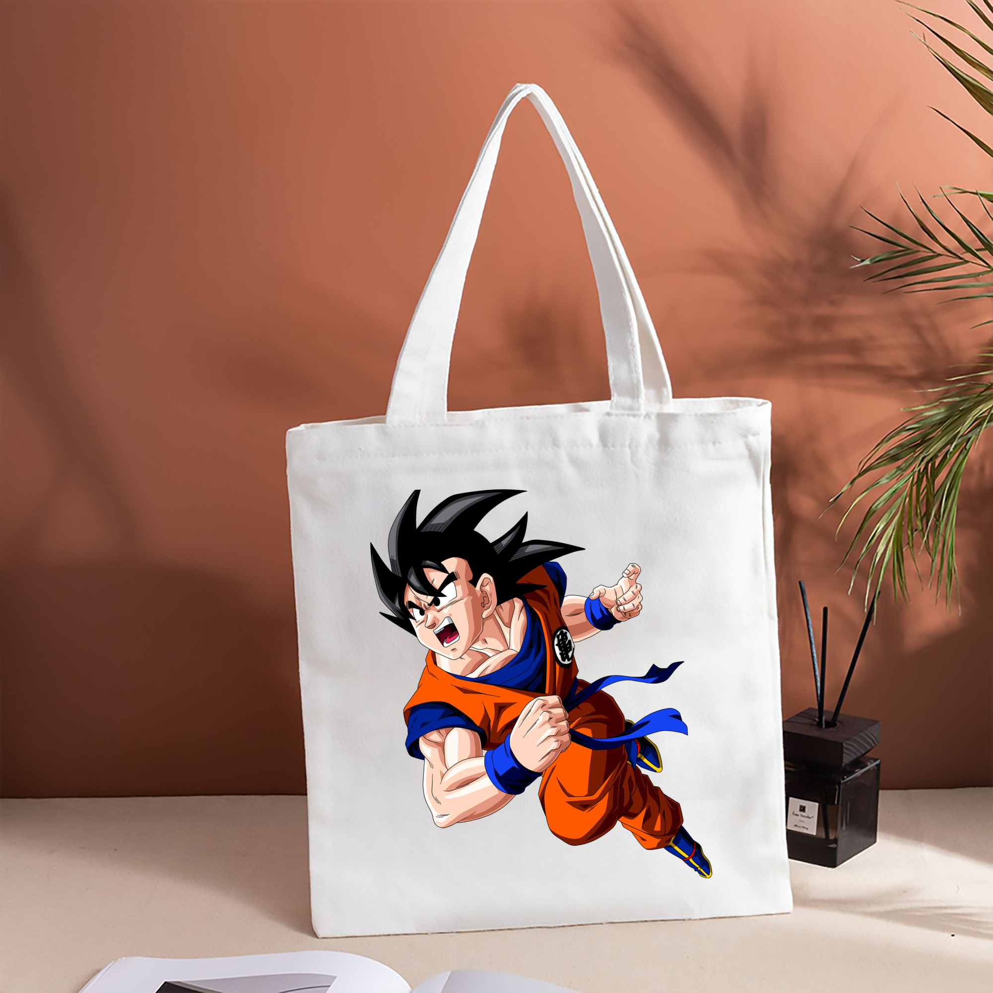 ドラゴンボール 孫悟空（そん ごくう）Son Goku カカロット DRAGON BALL Kakarotto 縦型キャンバス生地手提げバッグ　トートバッグ