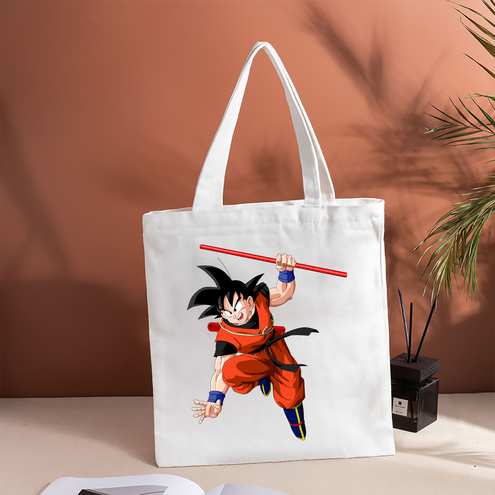 ドラゴンボール 孫悟空（そん ごくう）Son Goku カカロット DRAGON BALL Kakarotto 縦型キャンバス生地手提げバッグ　トートバッグ
