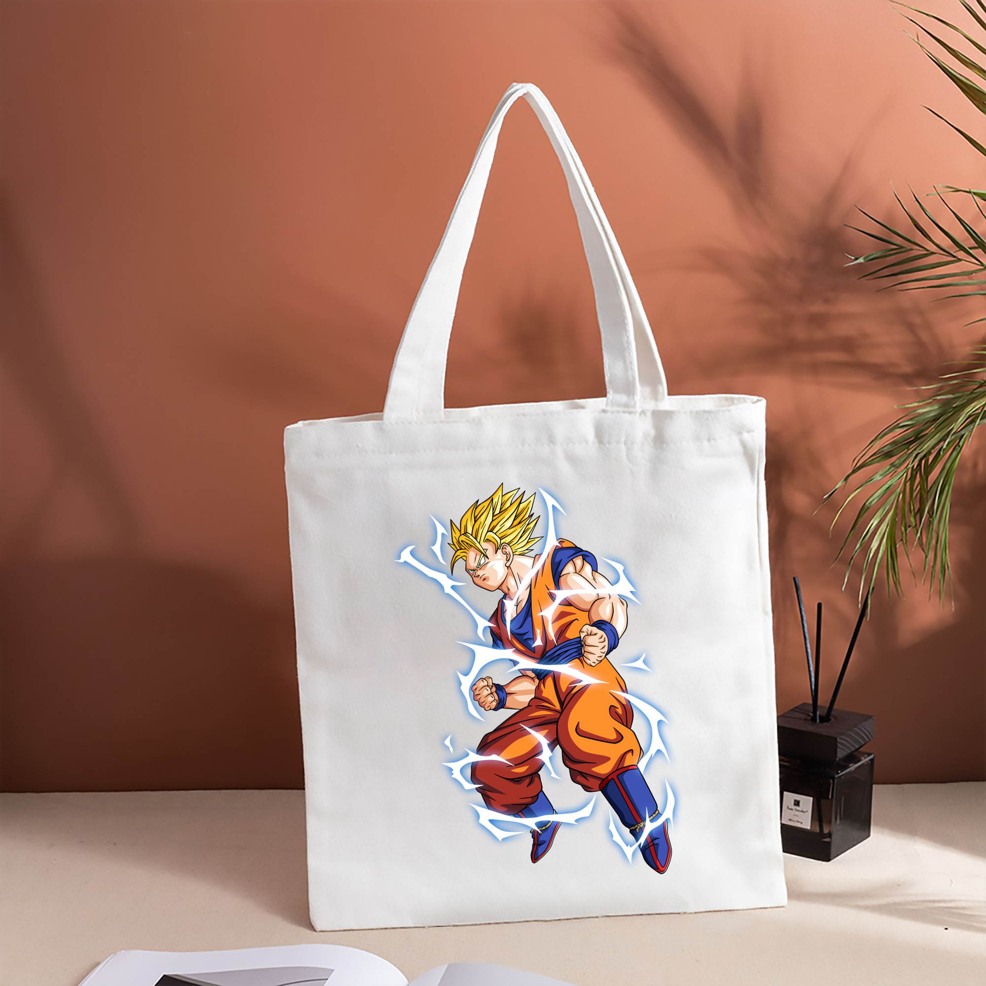 ドラゴンボール 孫悟空（そん ごくう）Son Goku カカロット DRAGON BALL Kakarotto 縦型キャンバス生地手提げバッグ　トートバッグ