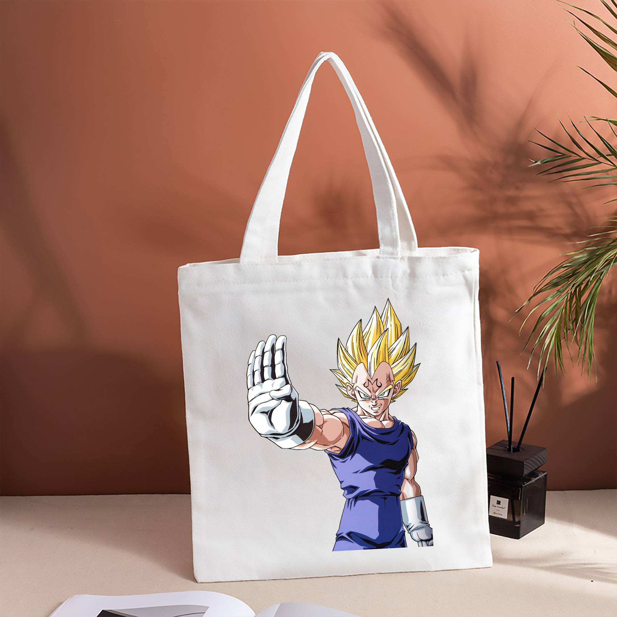 ドラゴンボール ベジータ四世（Bejīta Yonsei）DRAGON BALL Vegeta IV 縦型キャンバス生地手提げバッグ　トートバッグ