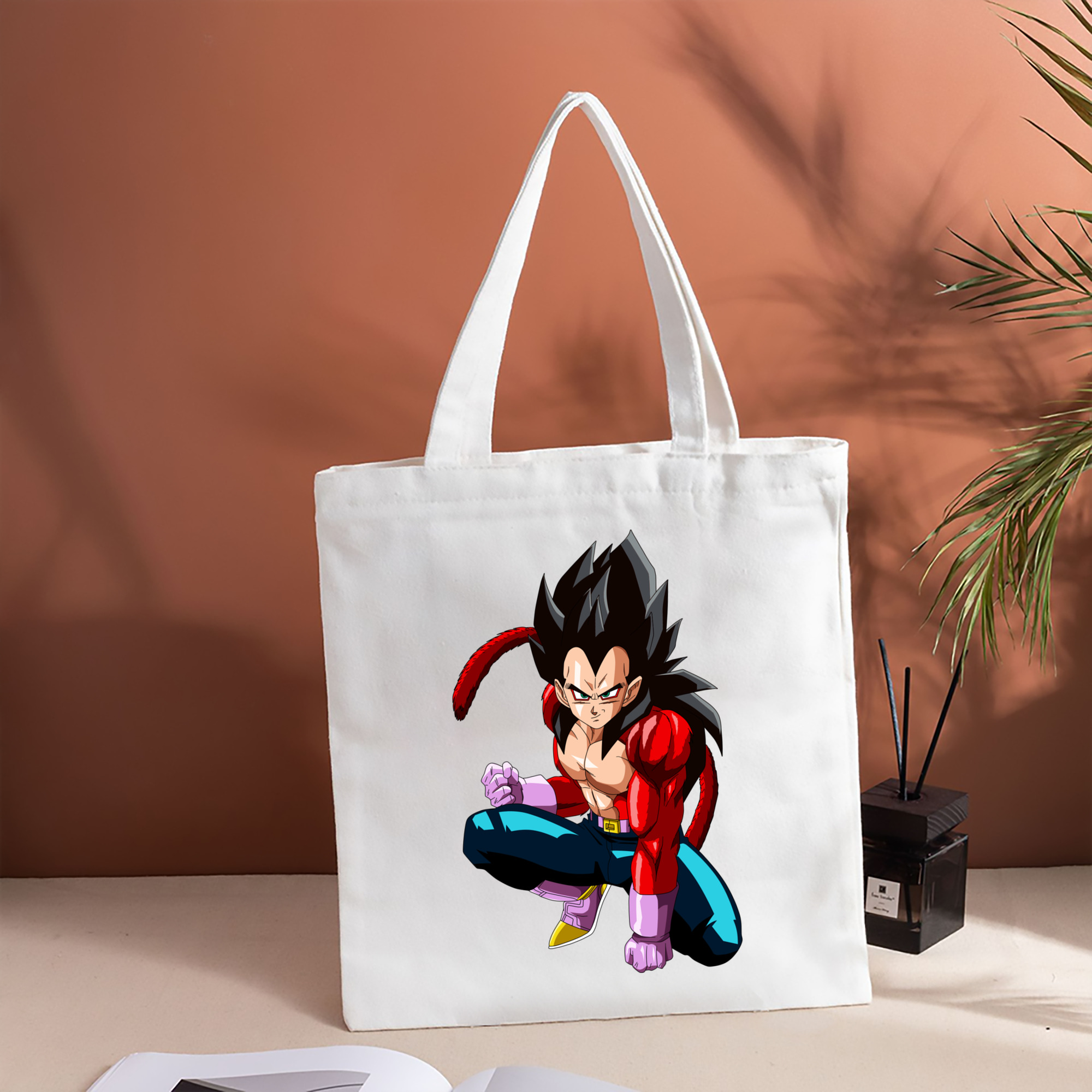 ドラゴンボール ベジータ四世（Bejīta Yonsei）DRAGON BALL Vegeta IV 縦型キャンバス生地手提げバッグ　トートバッグ