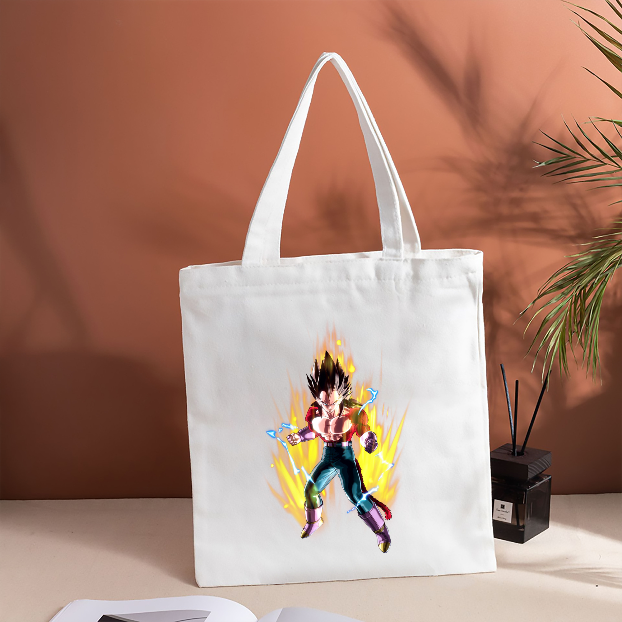 ドラゴンボール ベジータ四世（Bejīta Yonsei）DRAGON BALL Vegeta IV 縦型キャンバス生地手提げバッグ　トートバッグ