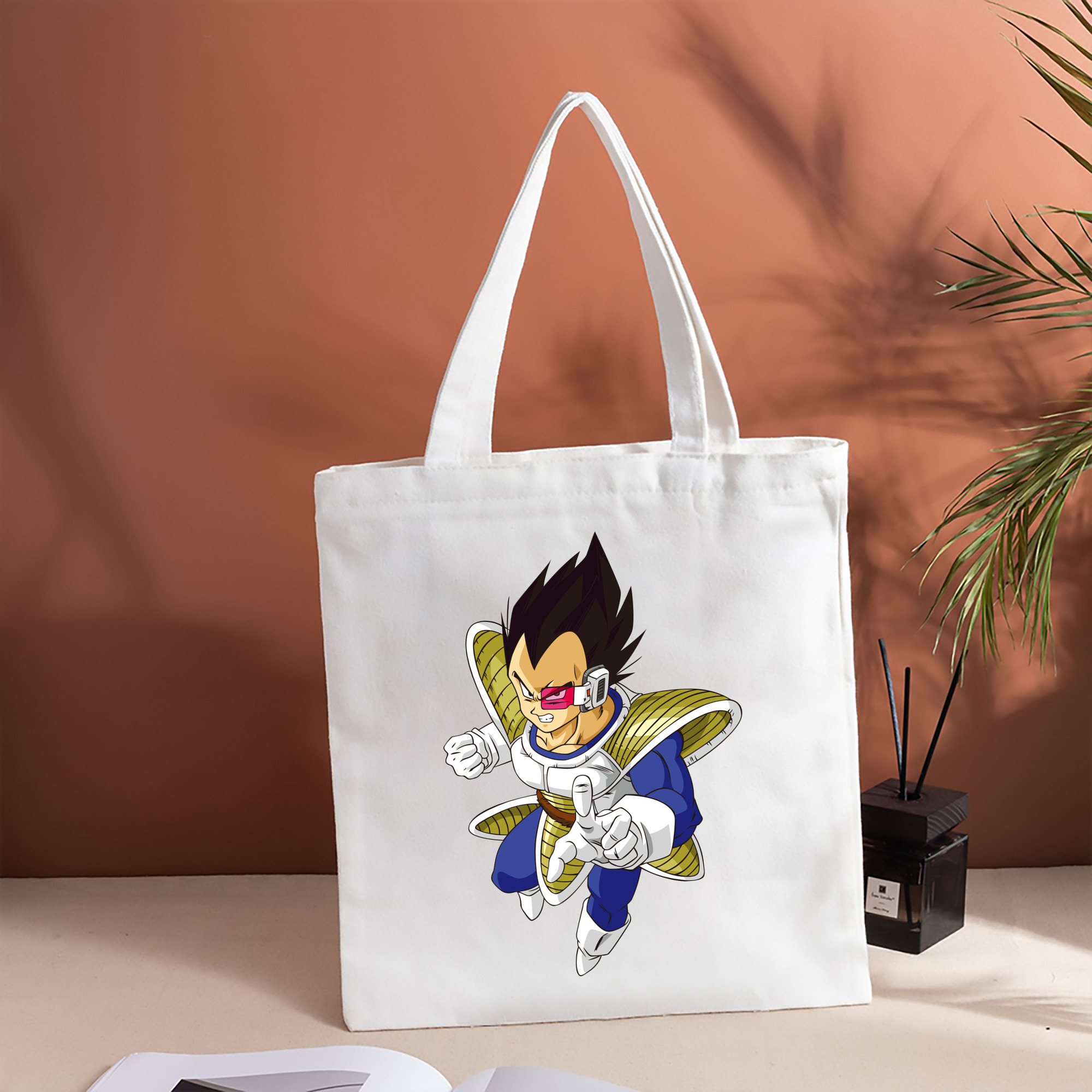 ドラゴンボール ベジータ四世（Bejīta Yonsei）DRAGON BALL Vegeta IV 縦型キャンバス生地手提げバッグ　トートバッグ
